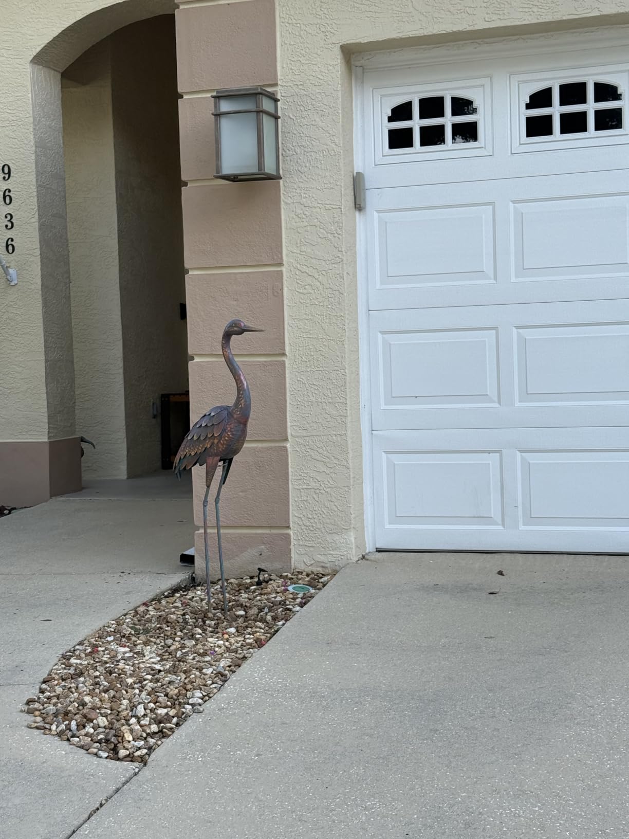 chisheen 2PCS Garden Crane Statues Outdoor Sculptures Metal Yard Art Statue for Garden Decoration Large Size Set of 2 customer photo 2