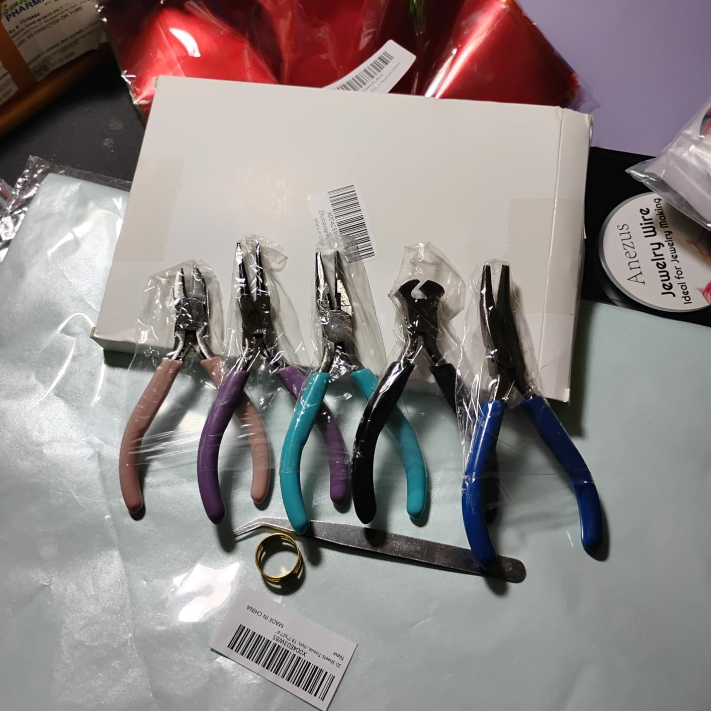 5 Pack Jewelry Pliers Tool Set, Wire Wrapping Tools for Jewelry Making | Bracelet And Earring Making Tools, Includes Round, Chain, Needle, Bent & Zipper Pliers, Repair Kit, Pinzas Para Joyeria customer photo 1