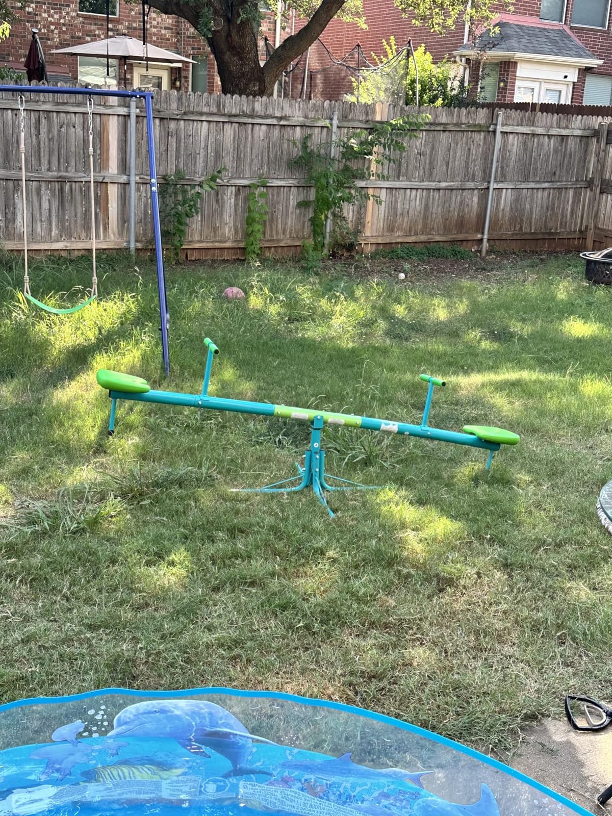 Amictoy Seesaw for Kids Outdoor, 360° Spin Teeter Totter, 100 lb Seat | 2-player bounce-and-spin fun with soft handles, cushioning bar, 3-section frame, and portable 15 lb build for yards or parks. customer photo 2