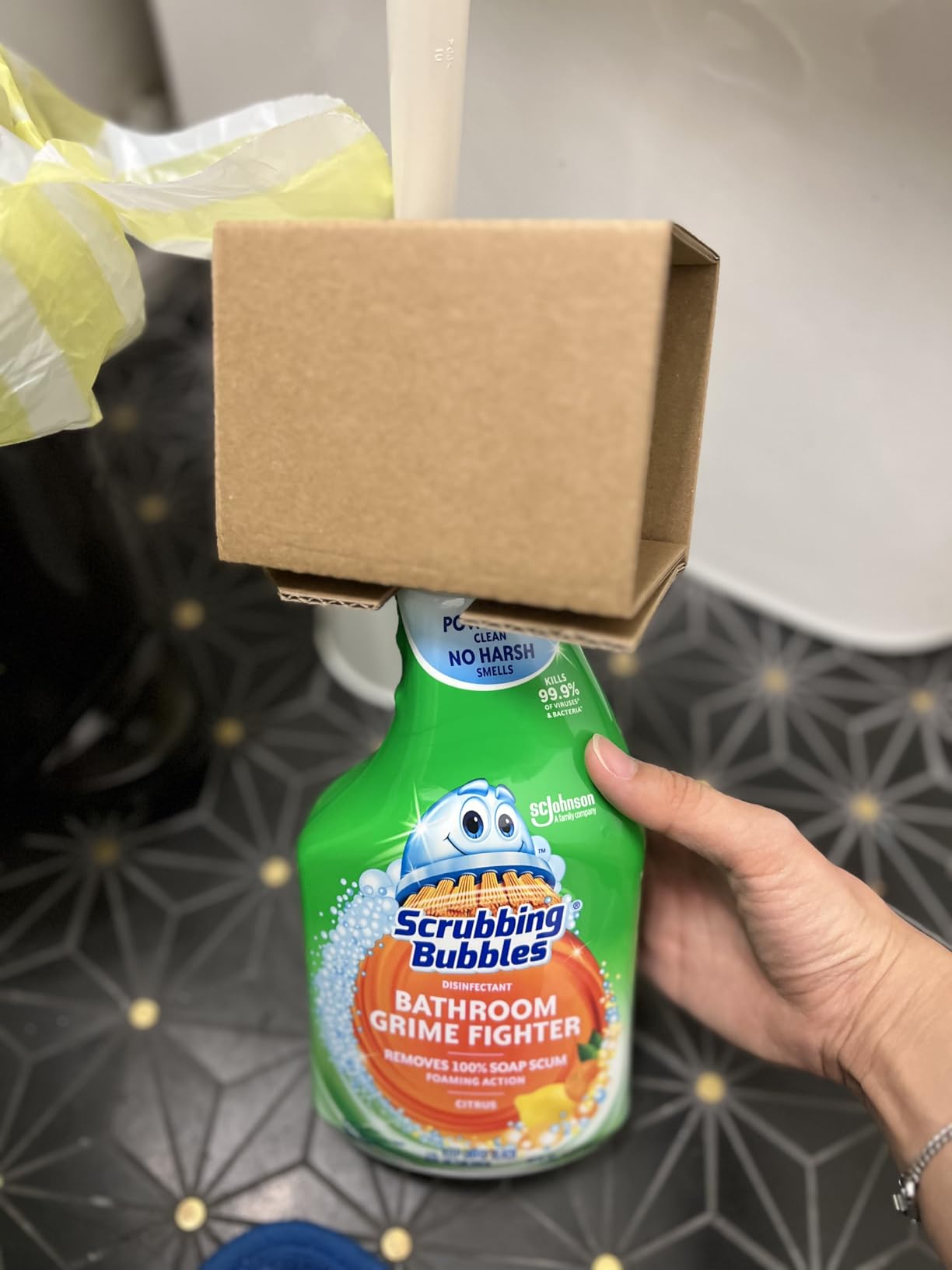 Scrubbing Bubbles Bathroom and Shower Cleaner Spray, Foaming Action Bathroom Grime Fighter Removing Soap Scum, Berry Burst Scent, 32oz customer photo 1