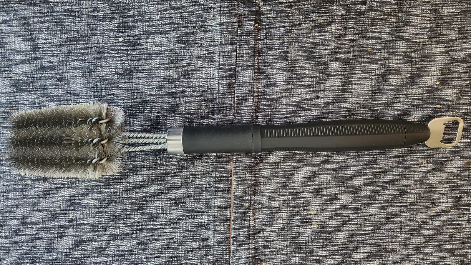 Grill Brush and Scraper-18 Adjustable Handle Safe BBQ Grill Brush for Outdoor Grill-Deep BBQ Cleaning Brush wih Bottle Operner Extra Strong Grill Cleaner Accessories for Gas/Charcoal Grilling Grates customer photo 2
