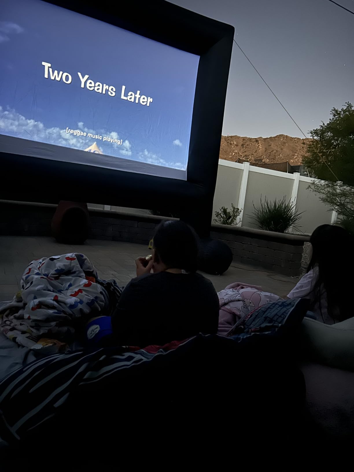 Estgora 19FT Inflatable Projector Screen for Outside, Blow Up Movie Screen Outdoor, Inflatable Movie Screen with Air Blower, Front & Rear Projection Screens for Outdoor Movie Night Backyard Pool Fun customer photo 1