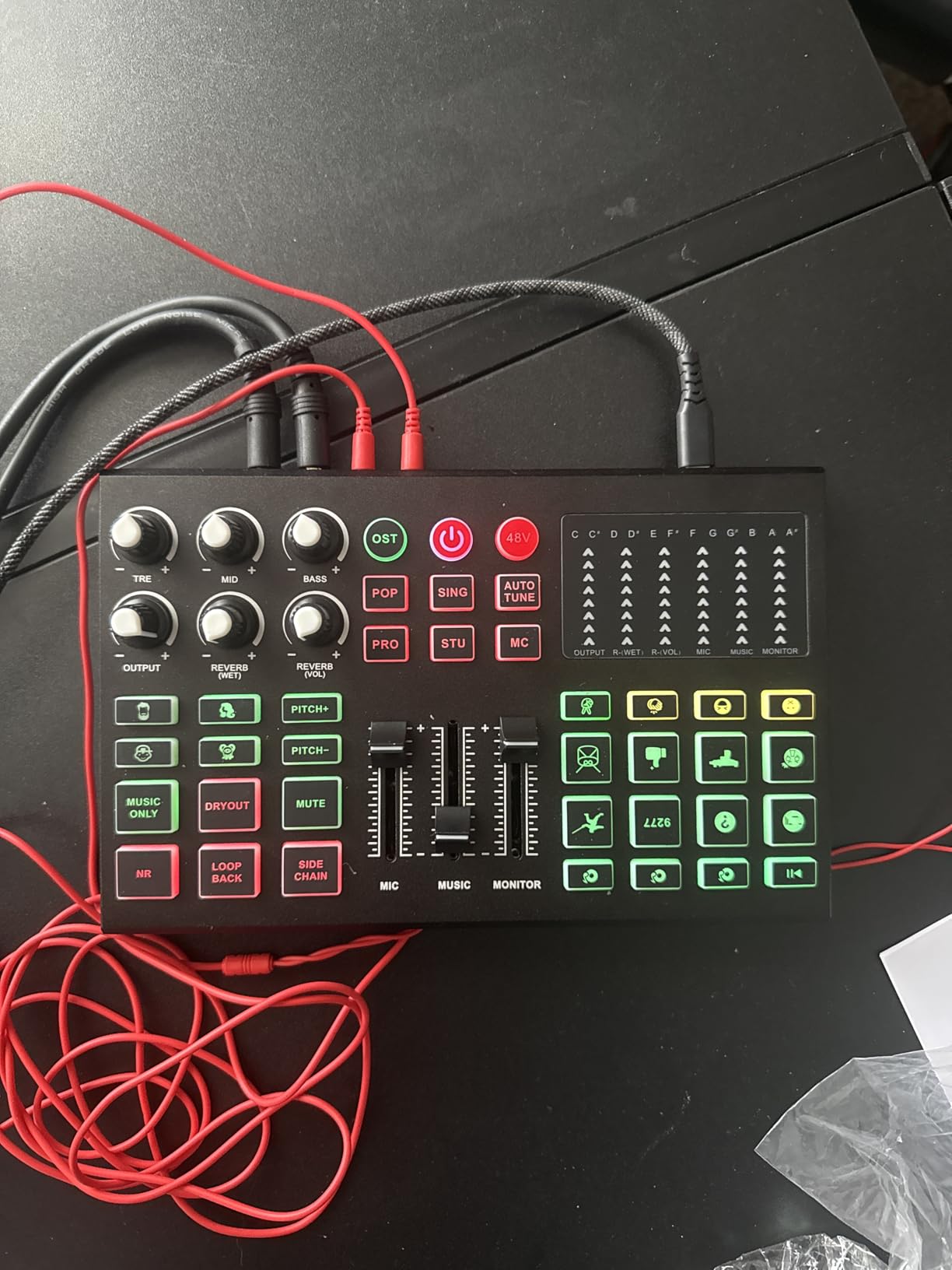 Podcast Equipment Bundle for 2, Audio Interface Mixer with Condenser Microphones, Noise Cancellation, Voice Change, 48V Phantom for Podcasting, Streaming, Recording, Gaming, TikTok, PC, Phone (V1) customer photo 1