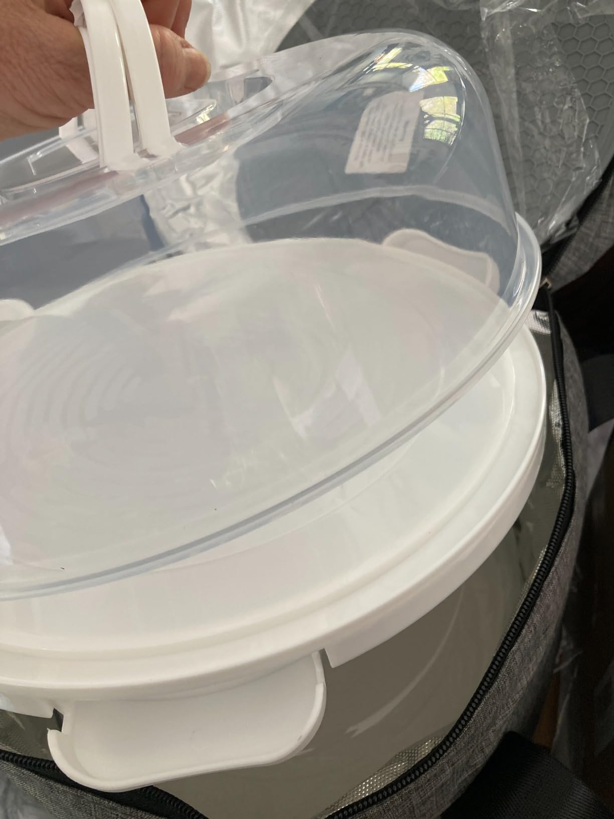 2 Pack Pie Containers with Lids and Handles, Includes Insulated Bags and Non-Slip Heating Pads, BPA Free Pie and Cheesecake Containers, Thanksgiving Gifts customer photo 2