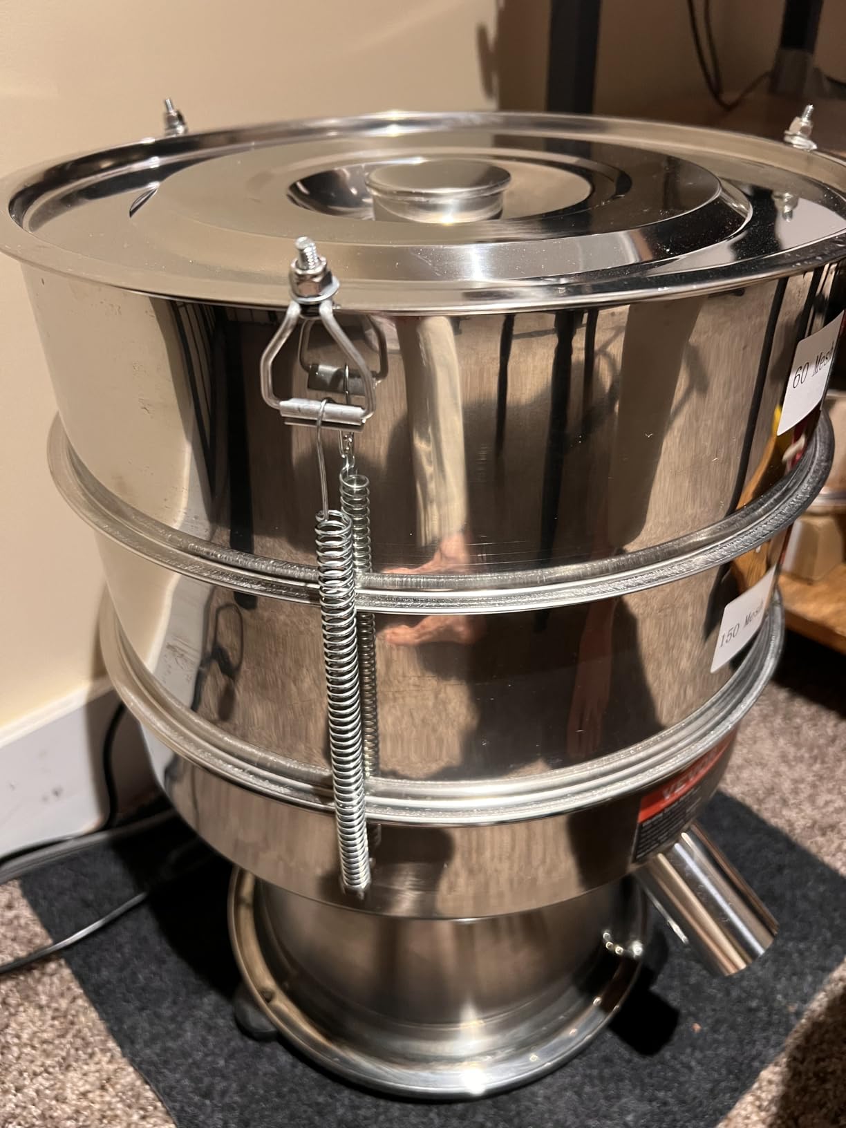VEVOR Flour Sieve Fine Mesh, 40 Mesh Sifter, 304 Stainless Steel Sifter Food-grade, Dia. 12.6