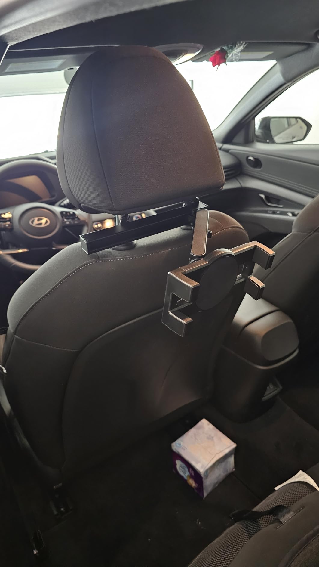 Tablet Holder for Car Headrest, iPad Car Holder Back Seat, Road Essentials | 3 in 1 Adjustable Extension Arm, 360 rotation, iPad Holder for Car for Kids, fits 4.7-12.9