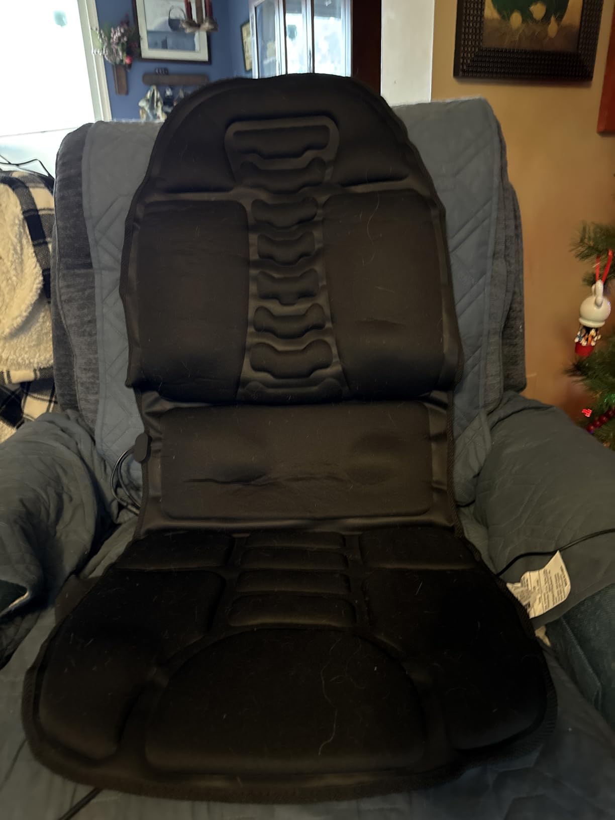 Massage Seat Cushion with Heat, Vibration Back Massager for Chair, Chair Massager Pad with Multi-Zone Vibration, 4 Modes & 3 Intensities for Office Chair, Sofa and Recliner customer photo 2