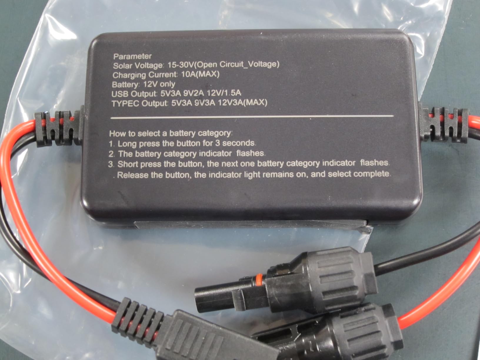 SUNAPEX MPPT Solar Charge Controller 12V 10A for LiFePO4 AGM Gel Batteries | Type-C & USB Output | LCD Voltage & Current Display | LED Charging Status | Smart Battery Protection | Zero Battery Drain customer photo 1