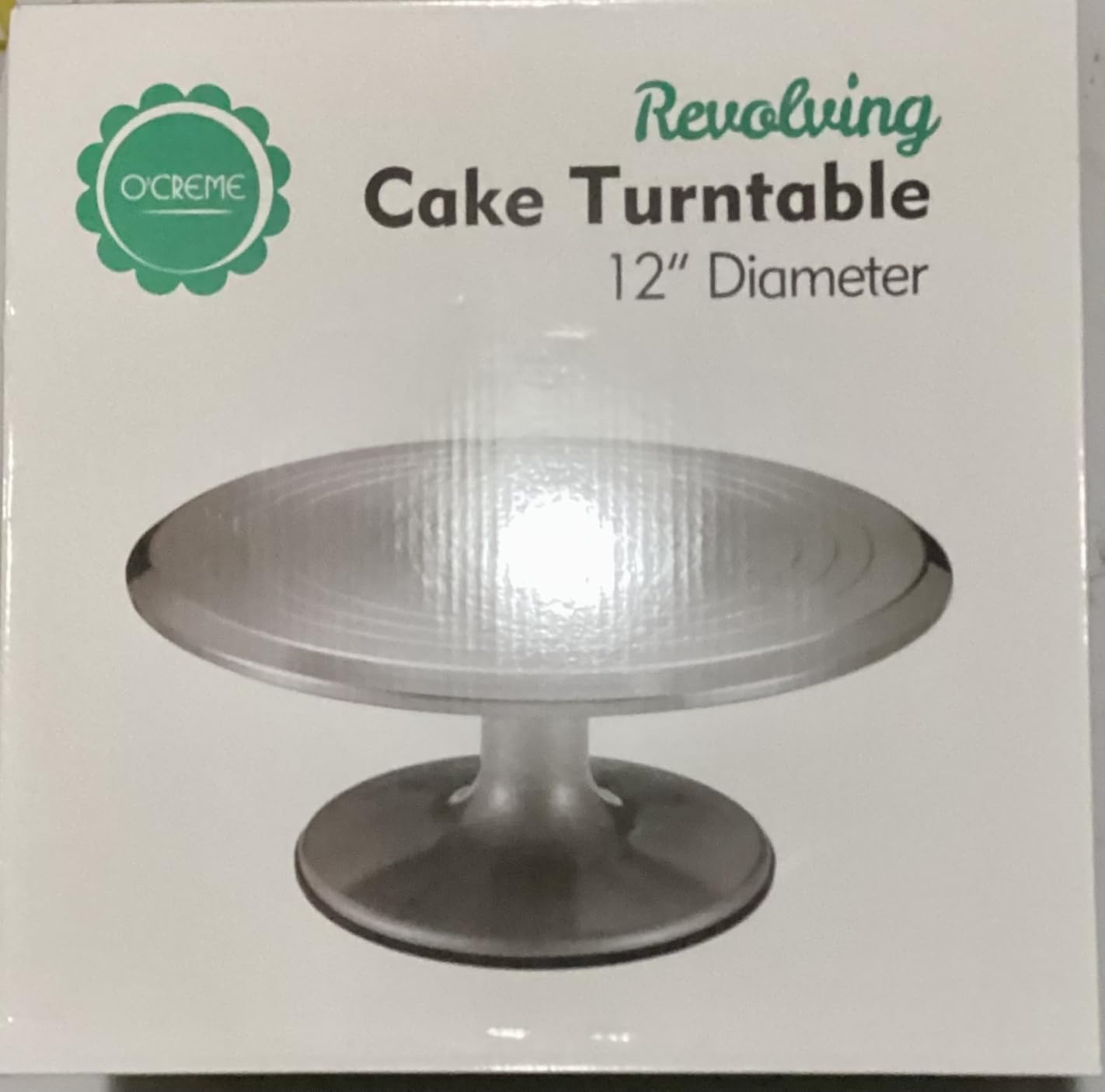 O'Creme Cake Turntable Stand, 12 inch - Heavy-Duty Aluminum Alloy Rotating Turn Table Display Lazy Susan for Decorating Cakes & Cupcakes with Non-Slip Base- Ideal for Weddings, Birthdays customer photo 2