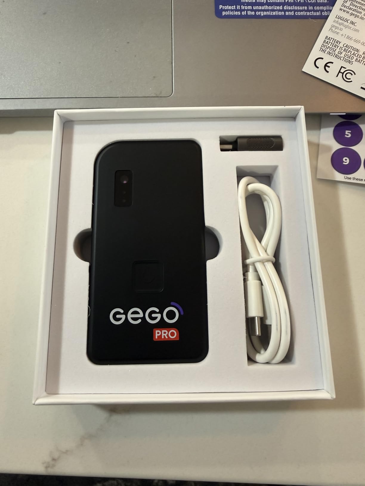 GEGO Pro - GPS Luggage Tracker Designed for Travel, Real-Time Global Tracking for Bags & Gear, Bag-Opening Alert, Worldwide Coverage, 4G LTE, Unlimited Range. Subscription Required. customer photo 1