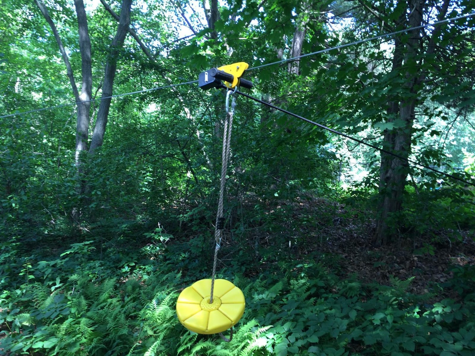 CTSC Zipline for Kids and Adult, Zip line Kits for Backyard with Stainless Steel Spring Brake, Cable Tensioning Kit, Safety Harness, 2 Tree Protectors and Full Set of Zip line Accessories customer photo 2