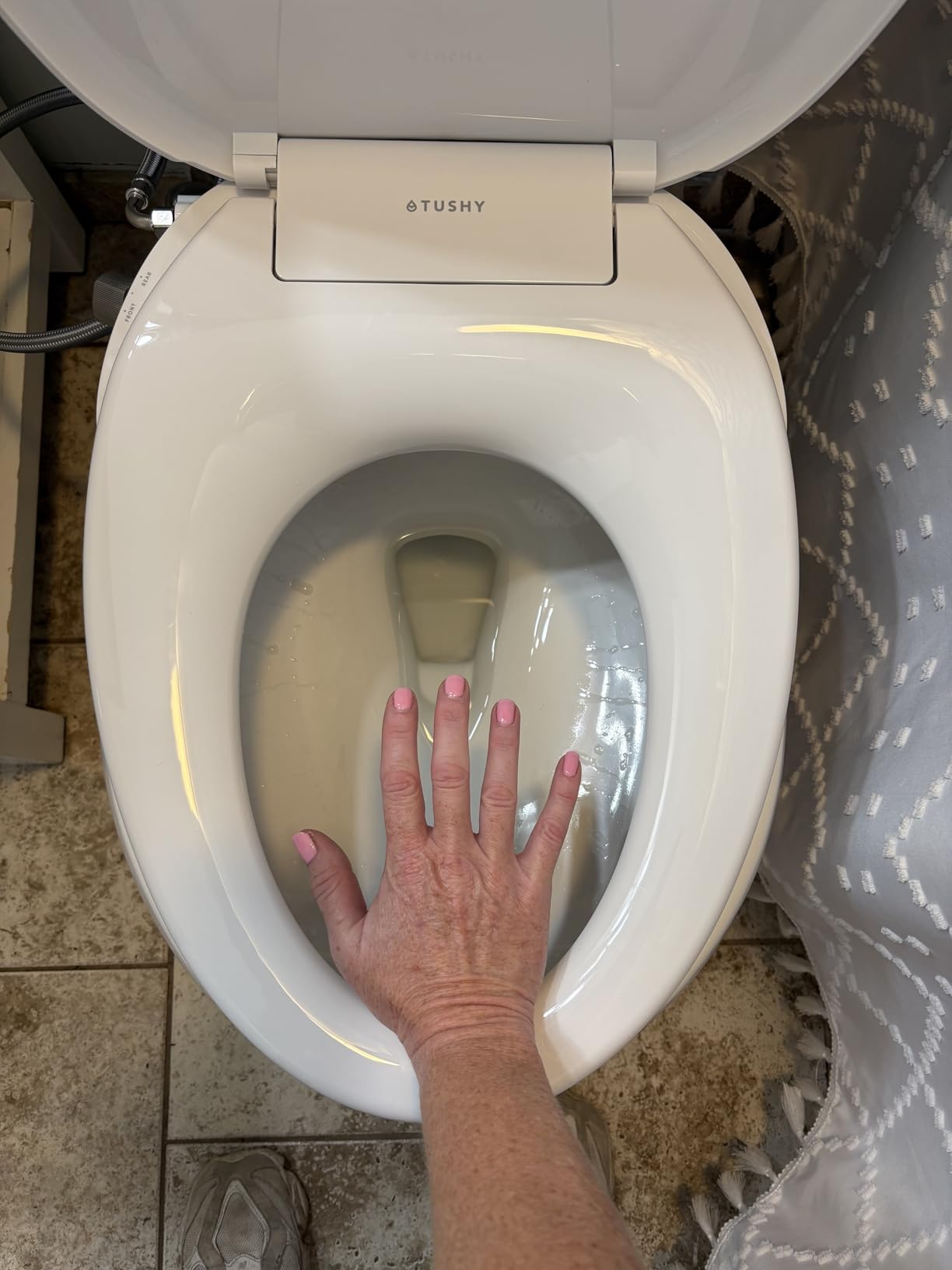 TUSHY Wave Non-Electric Bidet Toilet Seat, Elongated, Platinum Knob | Quick-Release, DuoFlow Front and Rear Wash, Self-Cleaning Nozzle, Soft-Close Lid, Sleek Design, 10 Minute DIY Install customer photo 2