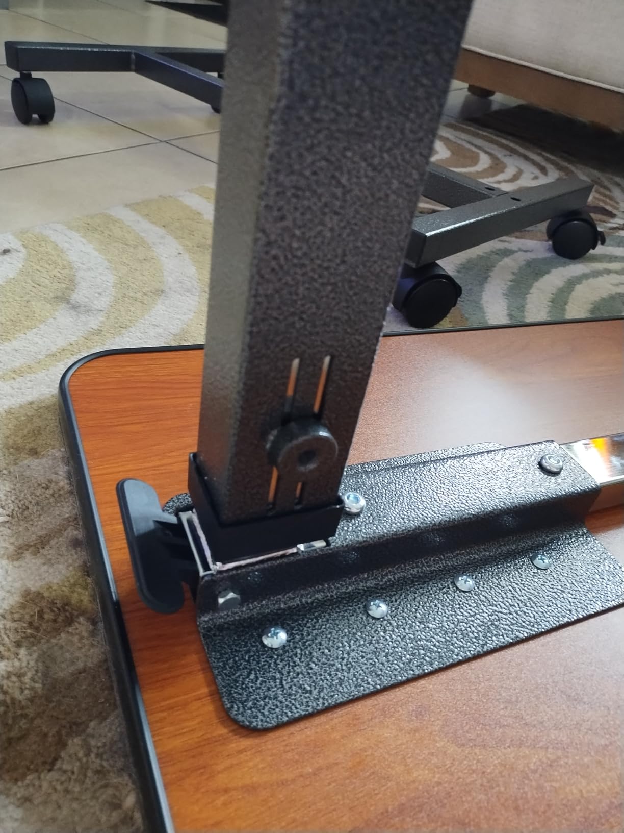 Medical king Adjustable Overbed Bedside Table with Wheels Bed Desk Over Bed with Wheels Hospital Table for Hospital and Home Use customer photo 2