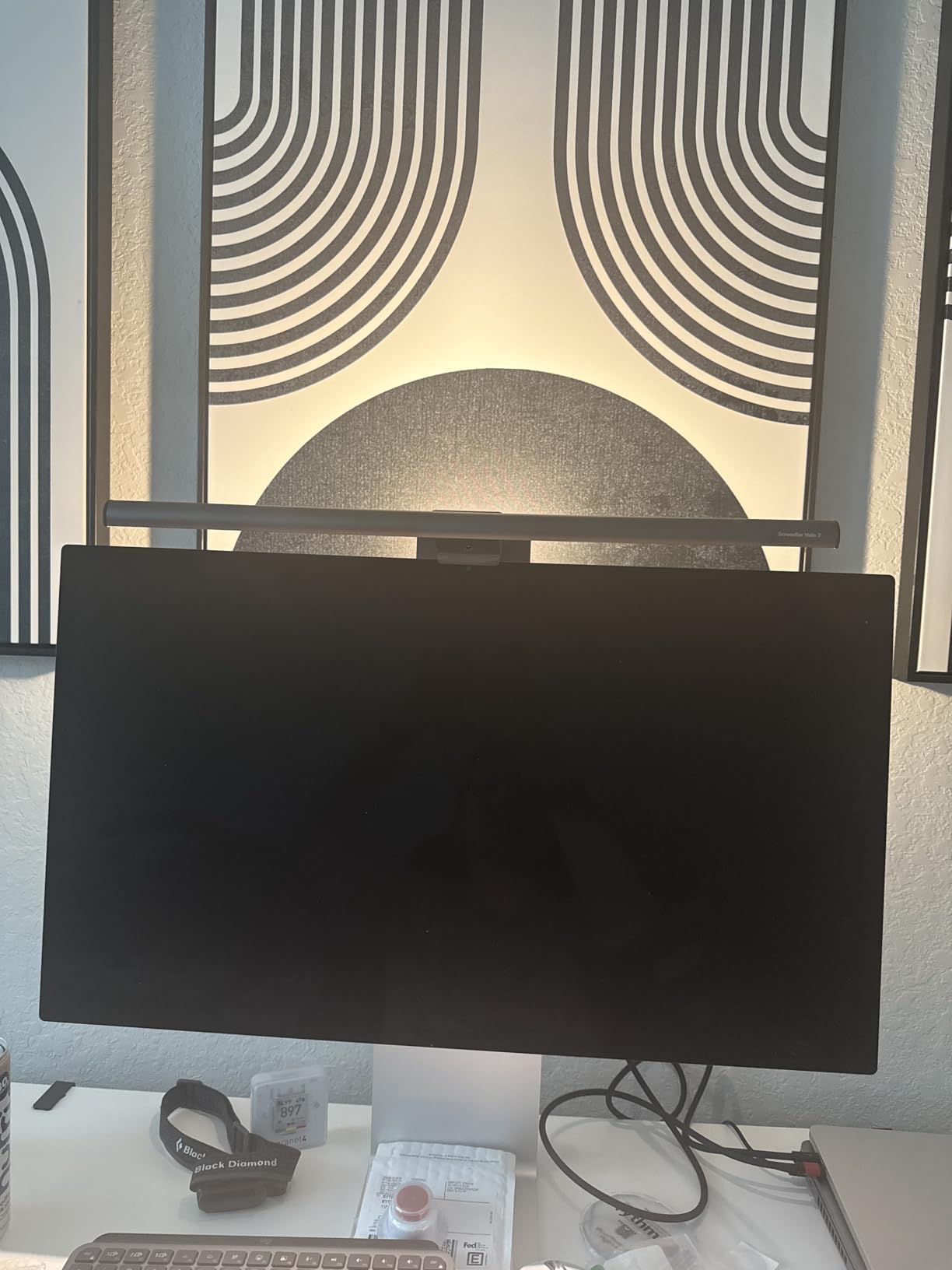 BenQ ScreenBar Halo 2 LED Monitor Light Bar - Wireless Controller, Backlight, Motion Sensor, Adjustable Brightness/Color Temperature, Eye-Care, No Screen Glare, Fits Curved Monitor, Monitor Accessory customer photo 2