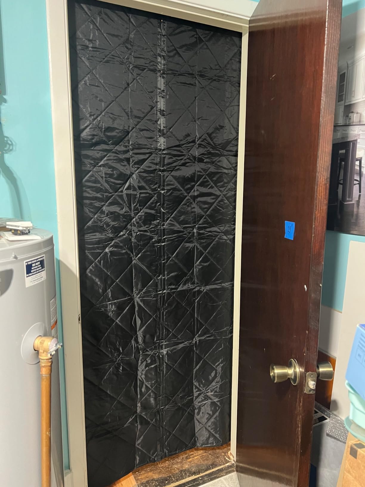 RV Insulated Door Cover - RV Door Insulation Curtain for Winter, Magnetic RV Thermal Insulated Door Blanket for Inside Camper, Trailer, Keeps Heat in & Cold Out, Block Light customer photo 2