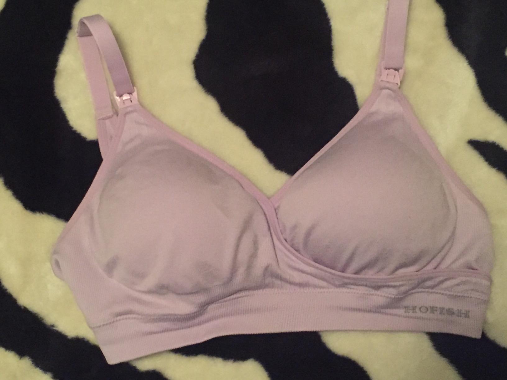 Pumping Bra Hands Free Seamless Comfort Patented Clasps Nursing and Pumping Bra in One Breast Pump Bra All Day Wear customer photo 2