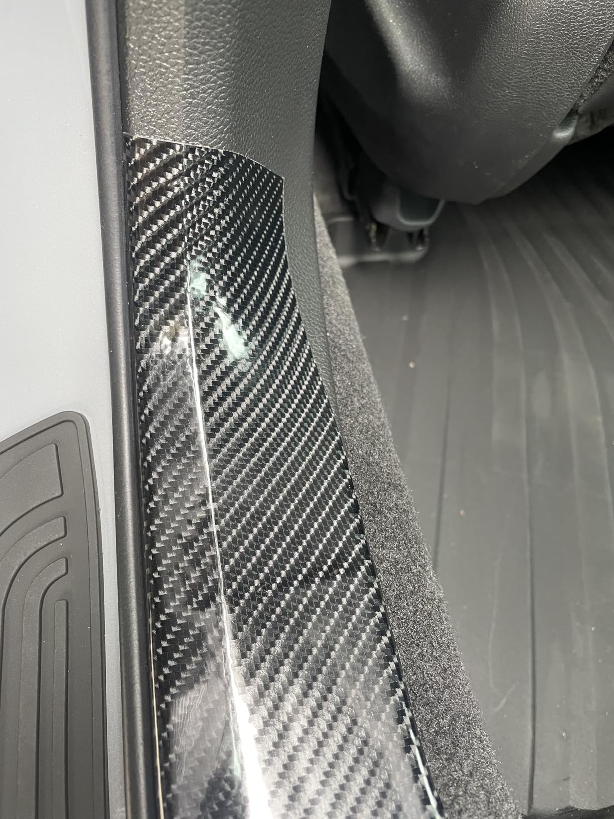 DGSL Car Door Edge Guards Door Sill Protector, 2.7In x 33Ft 5D Carbon Fiber Car Wrap Film, Vinyl Automotive Wrap Film Anti-Collision Fits for Most Vehicles (Transparent) customer photo 2
