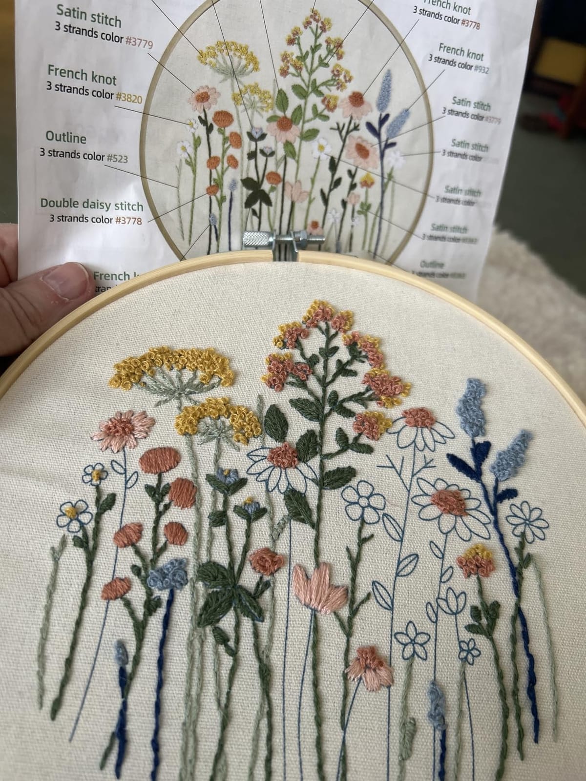 CYANFOUR 5 Pack Beginner Embroidery Kit for Adults with Video & Instruction | Easy to Learn Floral Embroidery Patterns, Includes Multiple Accessories, Gift for Craft Lovers customer photo 1