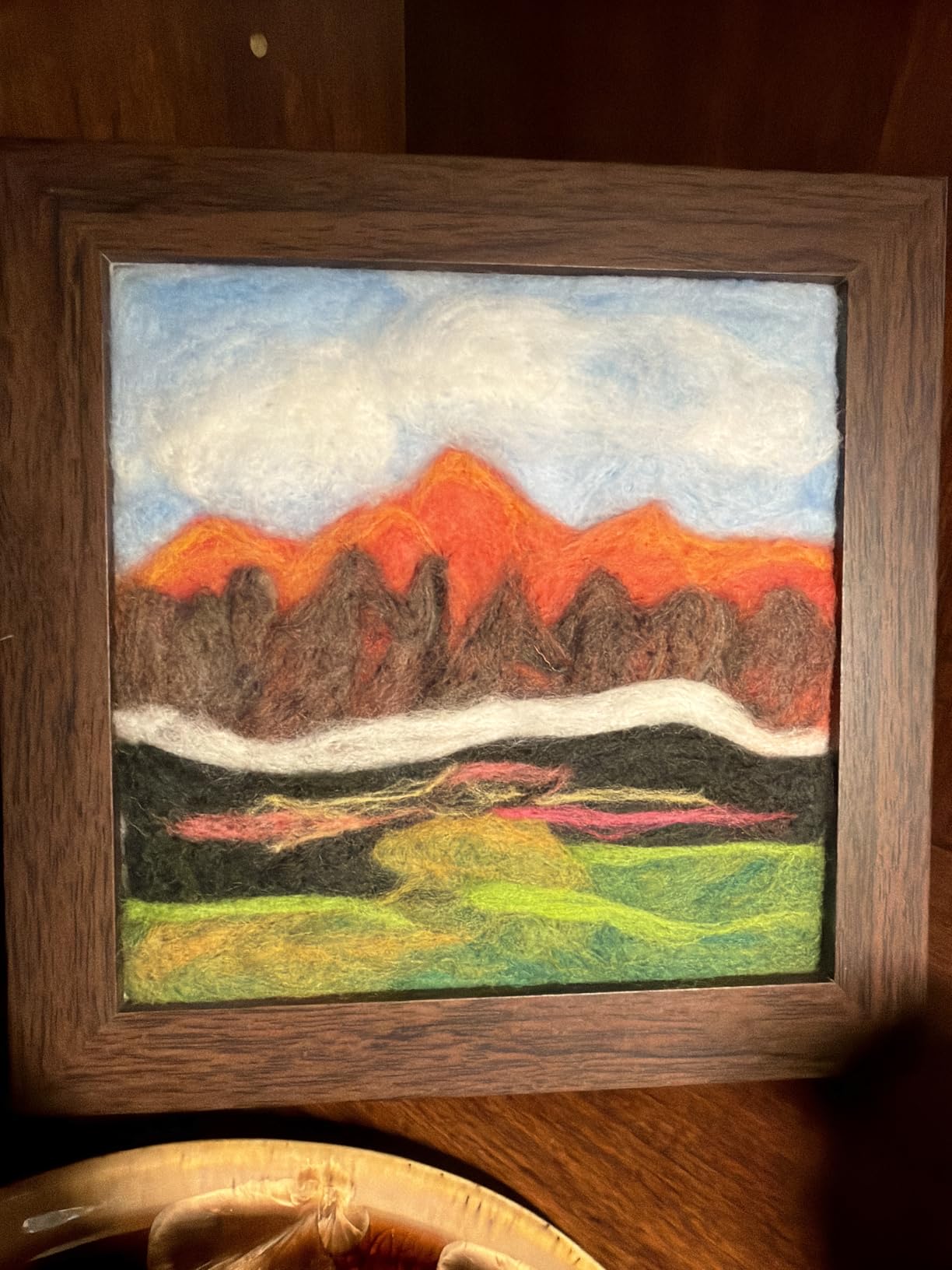 QMNNMA Needle Felting Kits for Beginners, Needle Felt Painting Kit, Wool Felting Kit with Picture Frame, Foam Pad, Felt Cloth, and Instructions, Used for Home Decoration, Art Craft customer photo 1