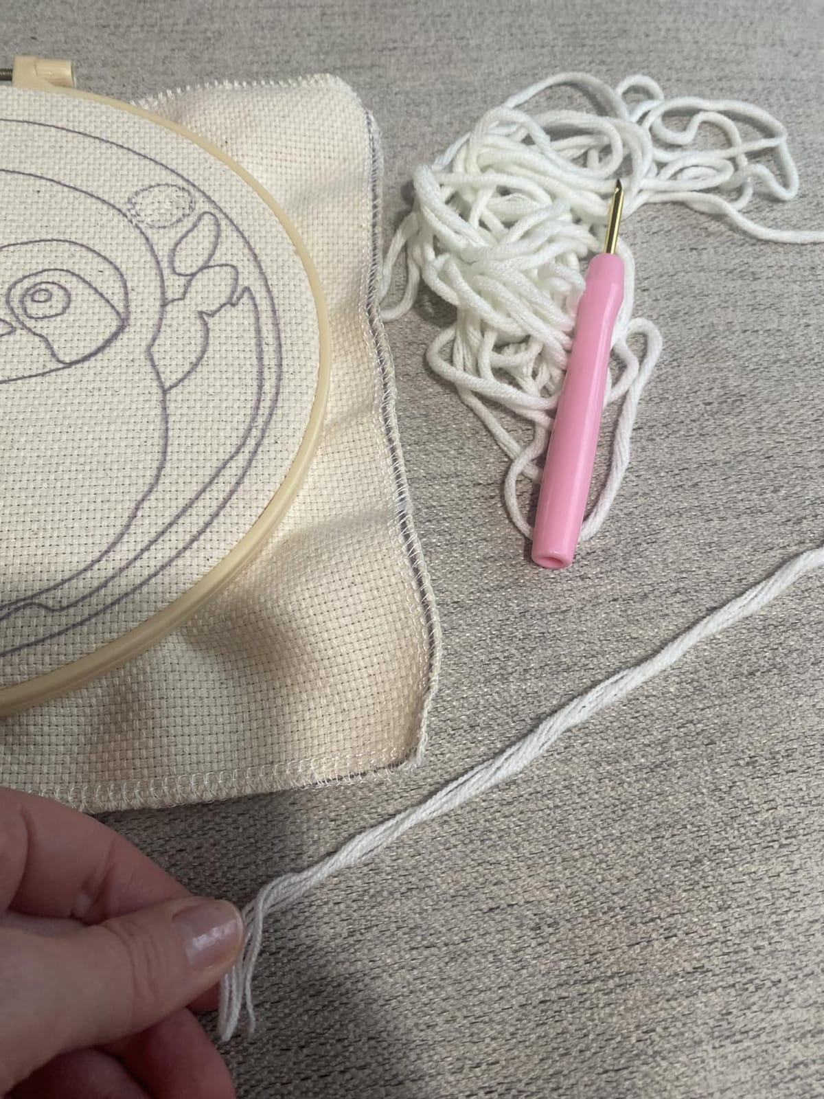 DIY Punch Needle Kits Green Sea Turtle with Hoop 20x20cm-5 | with Pattern Stamped Easy for Beginners Embroidery Punch Needle Starter Craft Set for Adults Festival Gift and Decoration customer photo 1