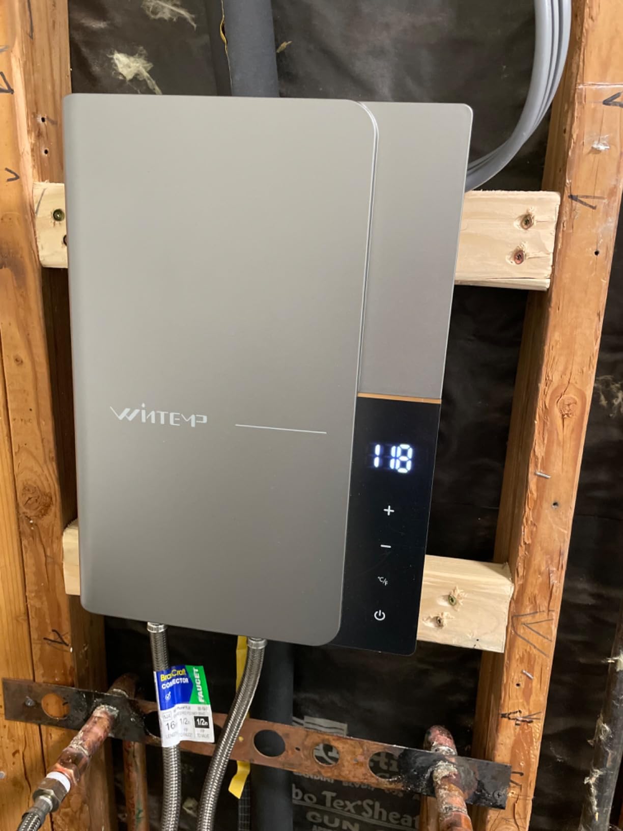 8kW Tankless Electric Water Heater 240V Single Fixture Point of Use Water Heater LED Temp Display customer photo 1