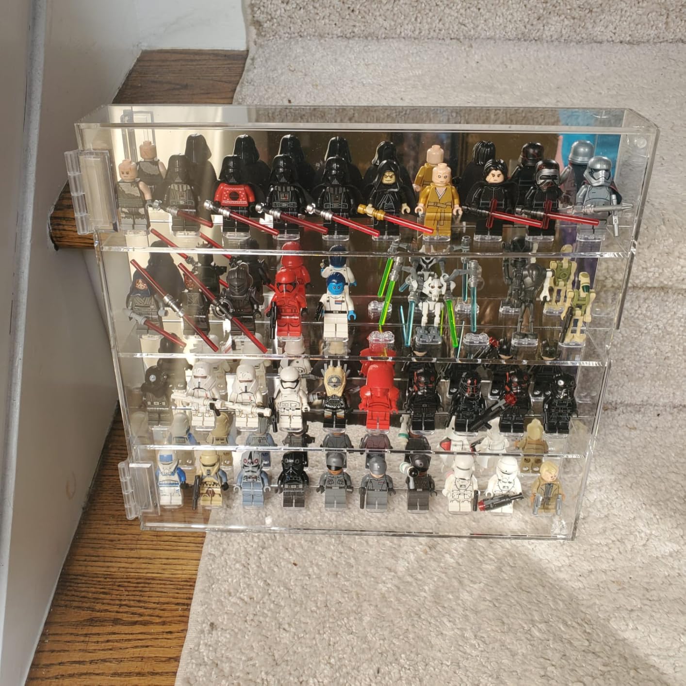 FigFortress LEGO Minifigure Display Case - 40 minifigs, mirrored customer photo 1