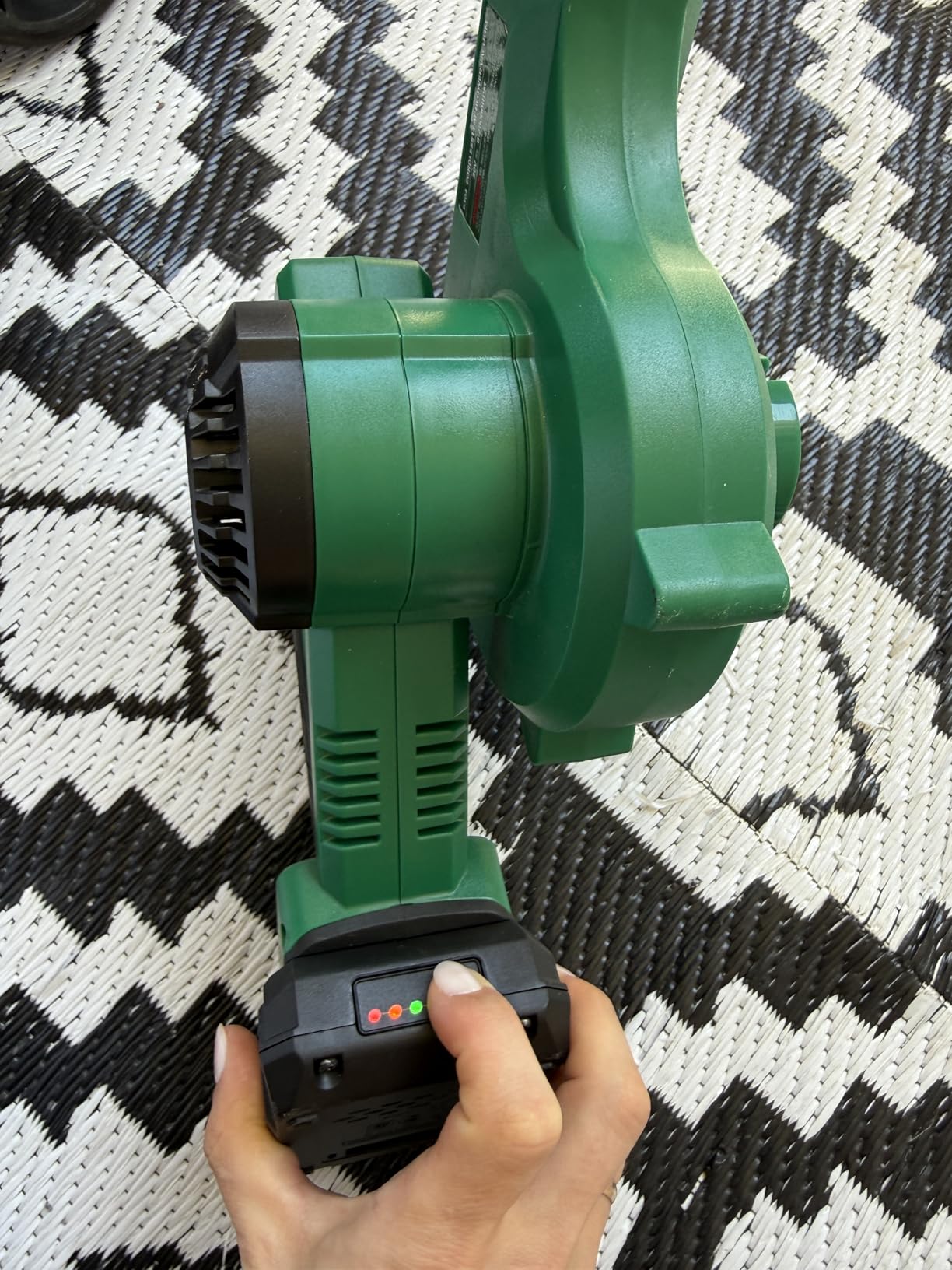 K I M O. Cordless Leaf Blower and Vacuum Combo 4 In 1, 3 Nozzles for Inflation and Deflation, 190MPH, Control Panel with 3 Speeds, 20