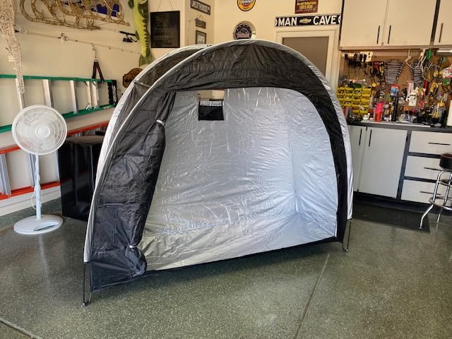 Bike Storage Tent, PU5000 Waterproof Outdoor Shed for 2 Bikes | 210D Oxford Tear-Resistant Shelter for Lawn Mower, Garden Tools & Patio Equipment. Easy Setup customer photo 2