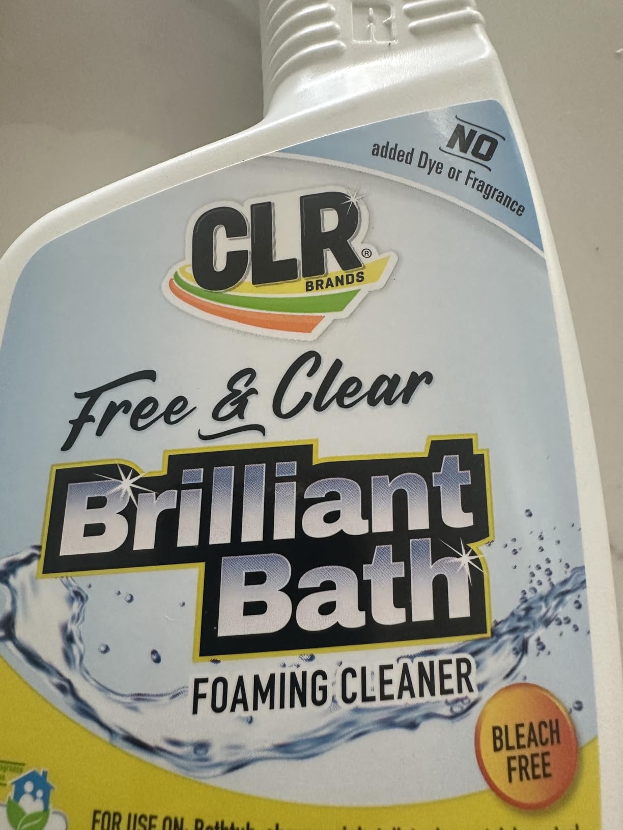 CLR Brands Brilliant Bath Bathroom Cleaner Spray Free & Clear, 26 oz. | No Added Dyes or Fragrances, Soap Scum and Hard Water Stain Remover, Use on Showers, Baths, Toilets and More customer photo 2