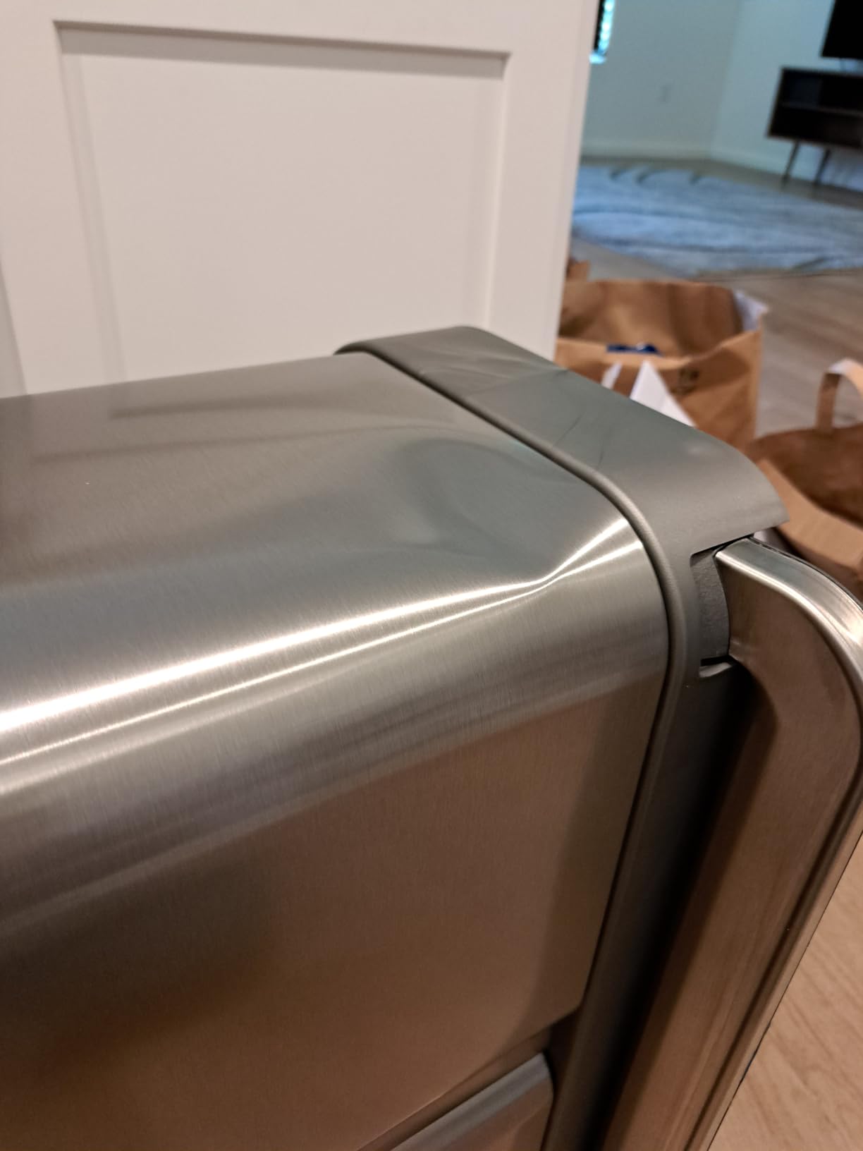 simplehuman Step Recycler, 58L / 15.3 Gallon Dual Compartment Kitchen Trash Can, 150,000-Step Steel Pedal, Lid Shox Silent Close, Liner Rim System, Liner Pocket, Brushed Stainless Steel customer photo 2