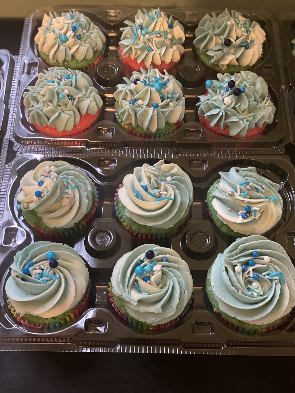 (6 Count x 40 Sets) Stackable Cupcake Containers with 240 Pack Liners, Plastic Cupcakes Boxes Holders for 6 cakes, High Tall Dome Lid Cupcakes Carrier, Clear Cupcake Trays/Containers/Holders customer photo 2
