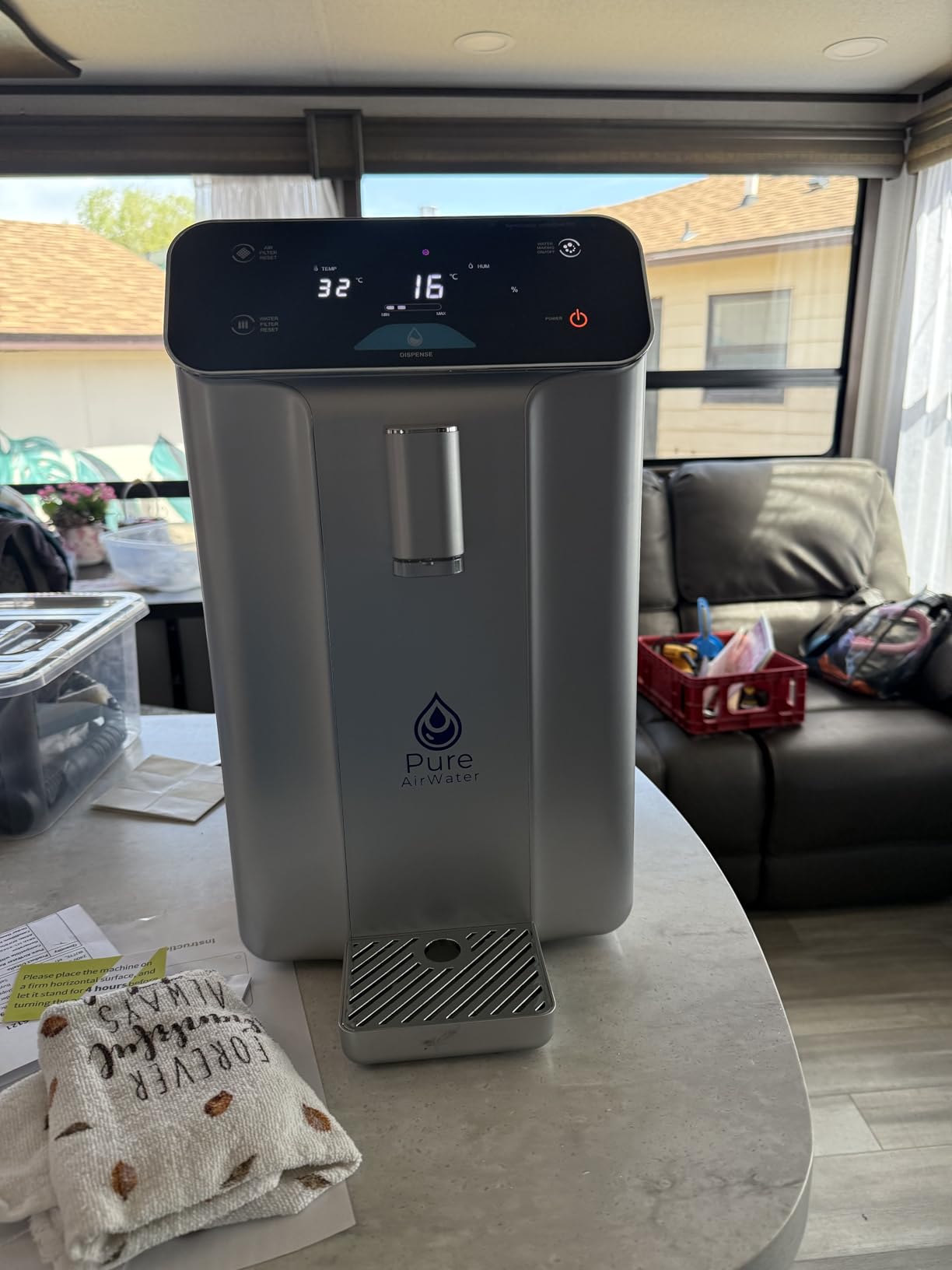 Atmospheric Water Generator A10 | Make Water from Air | No Plumbing, No Tap Water Needed | For Home, RV, Boat, Off-Grid or Emergencies | 2.64 Gallon (10L) customer photo 1