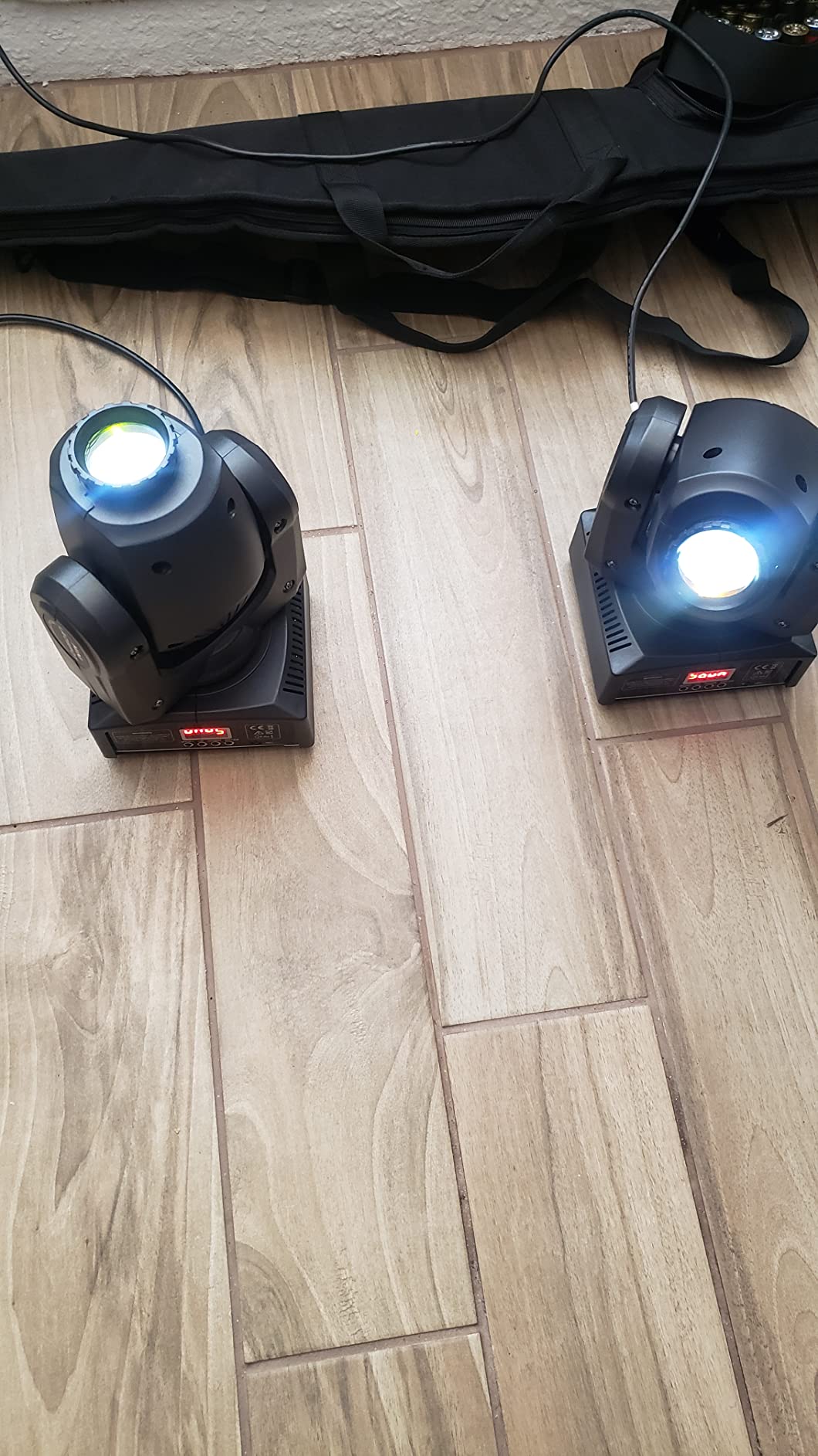 U'King Moving Head DJ Lights 8 Color 8 GOBO Stage Lighting LED Spotlight by DMX and Sound Activated Control for Wedding DJ Disco Parties Church Live Show Bar (White-2 PCS) customer photo 2