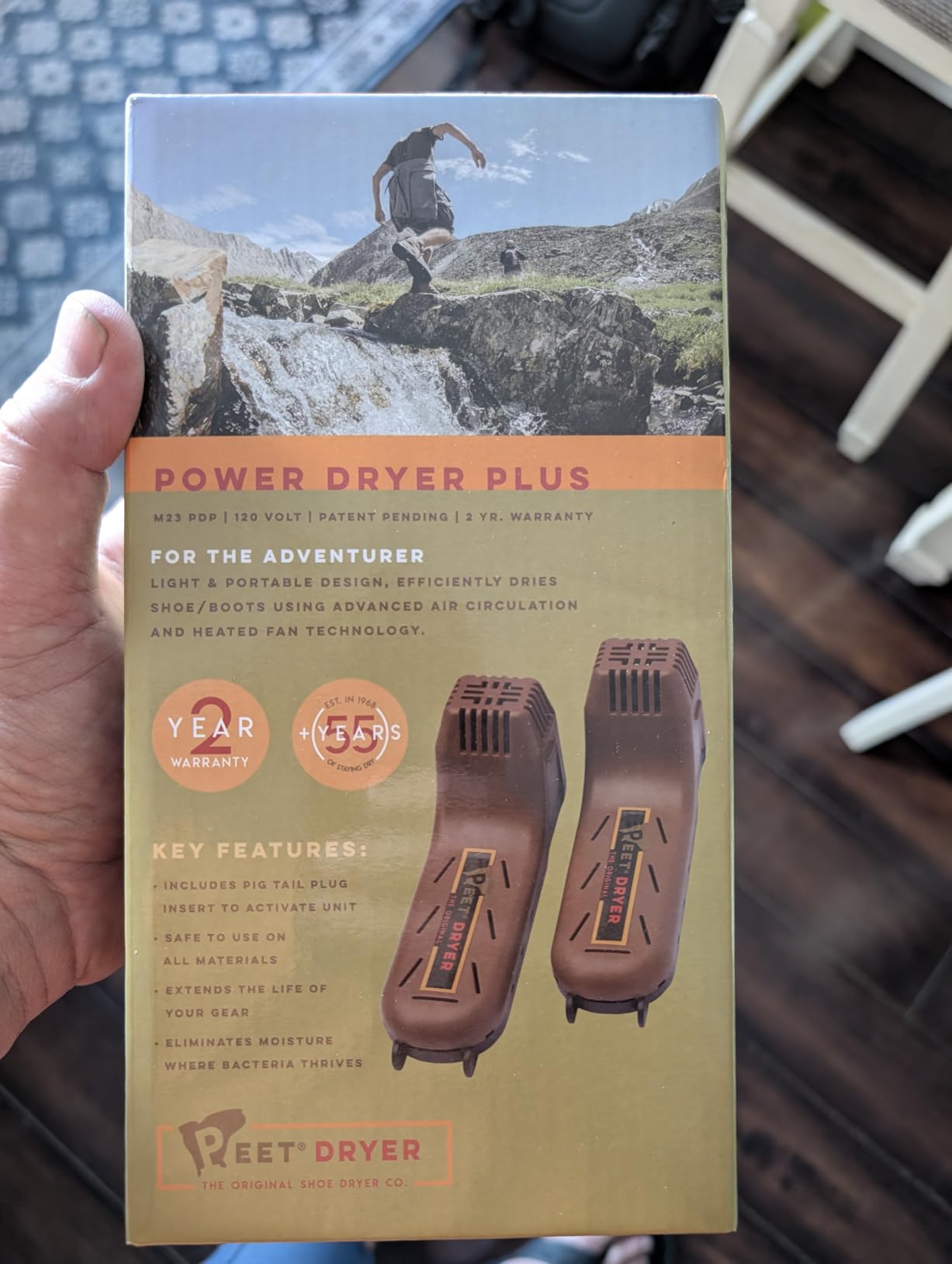 PEET Power Plus Portable Electric Boot & Shoe Dryer for Travel | Lightweight, Compact & Energy Efficient, Silent Convection, Dries Work & Ski Boots, Cleats & Sneakers, Plug-In, Travel-Ready customer photo 1