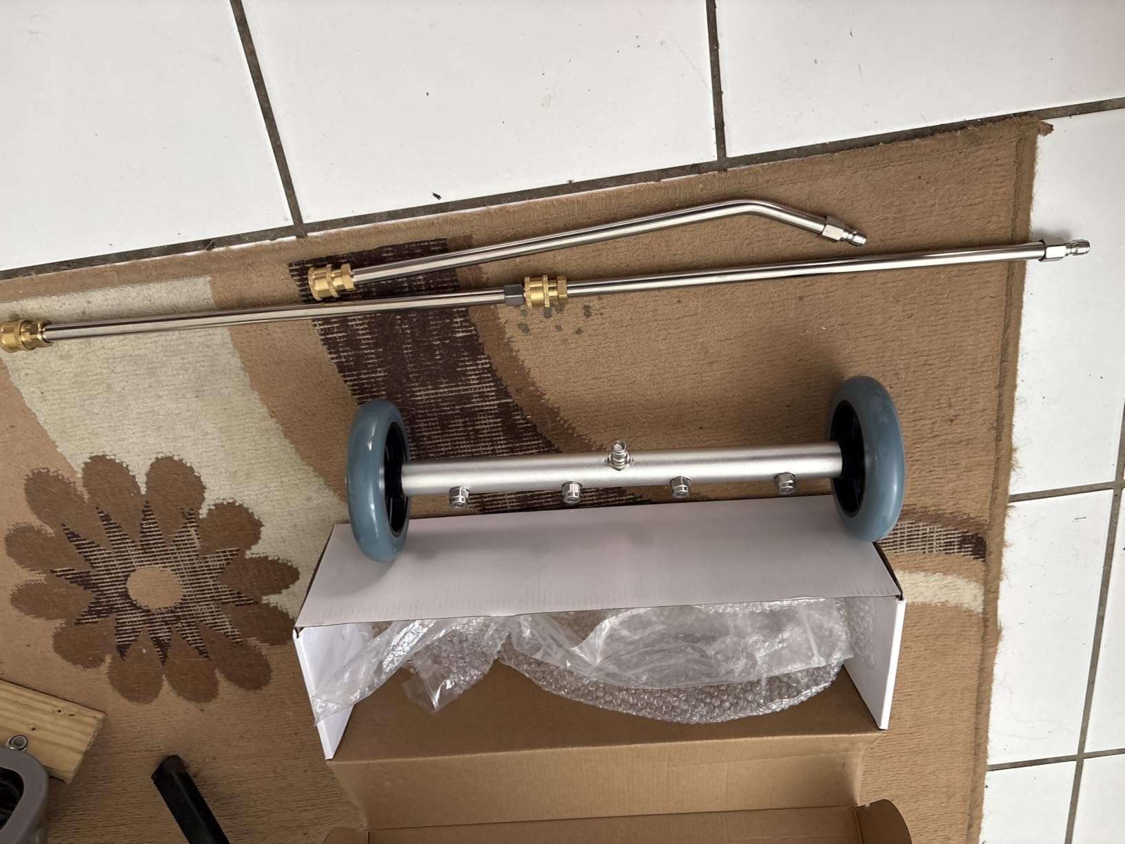 16 Inch Undercarriage Pressure Washer Attachment, Pressure Washer Undercarriage Cleaner, Under Car Washer Attachment with 3 Extension Wand, 4000 PSI customer photo 1