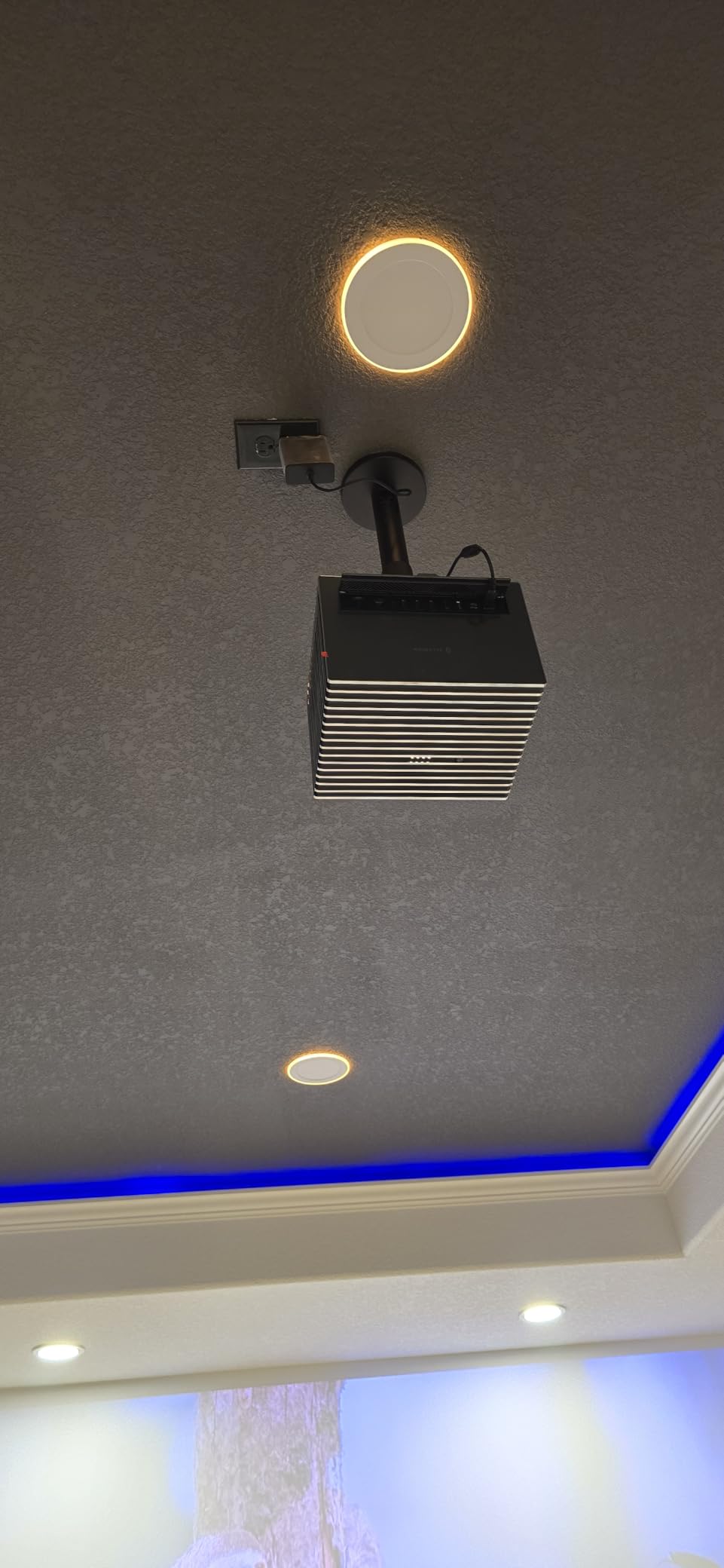 Universal Projector Mount for Ceiling & Wall, Adjustable 13.8