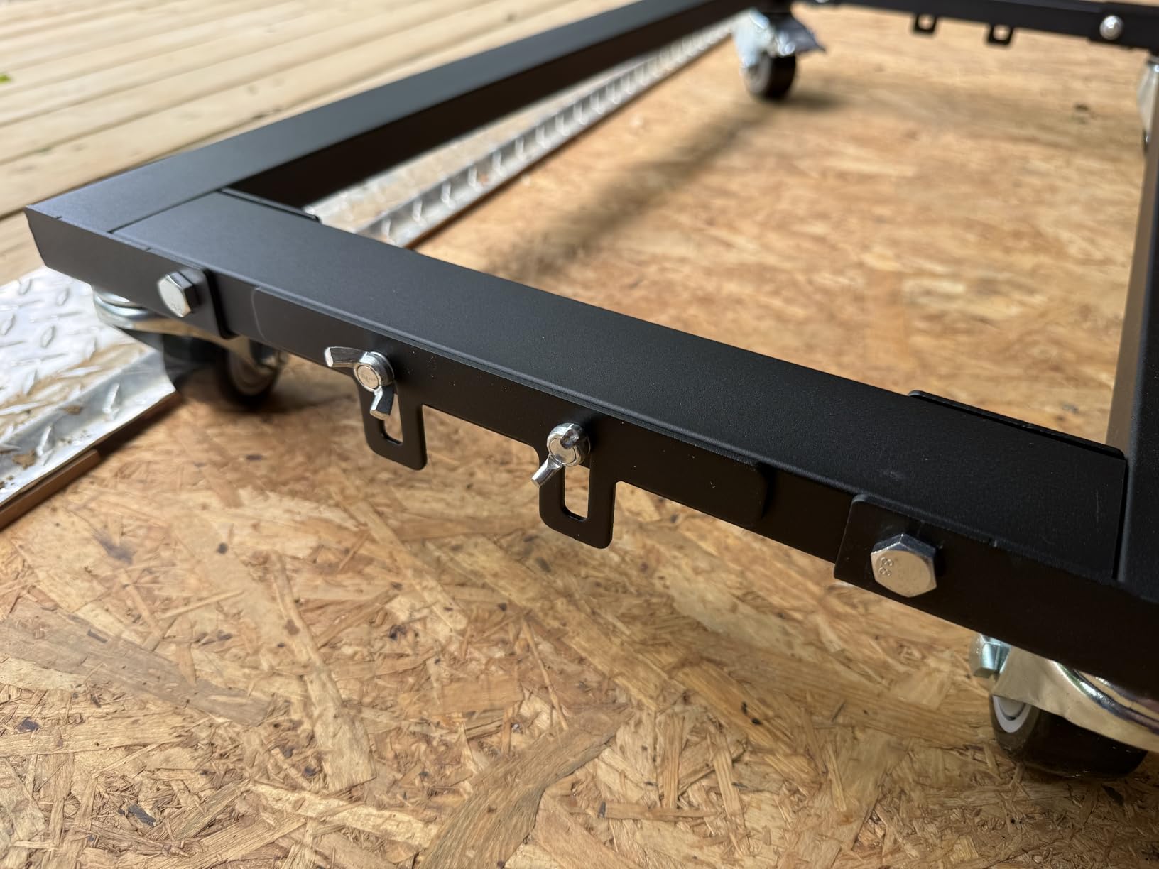 KEDSUM 1800LBS Furniture Dolly Heavy Duty Dolly with Reinforced Steel Frame | 4 Wheels with Brake, All Terrain & Anti-Slip Baffles for Home Moving, Garage, Warehouse, 24 x 16 in, 1 Pack customer photo 1