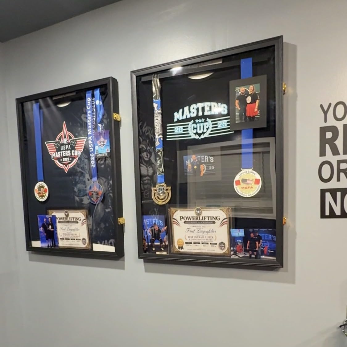 Jersey Frame Display Case, Jersey Frame, T-Shirt Shadow Box for Jerseys 3PC | Goazhpon jersey Display Case for Wall, Large Lockable T-Shirt Shadow Box with Clean UV Protection Acrylic & Hangers customer photo 1