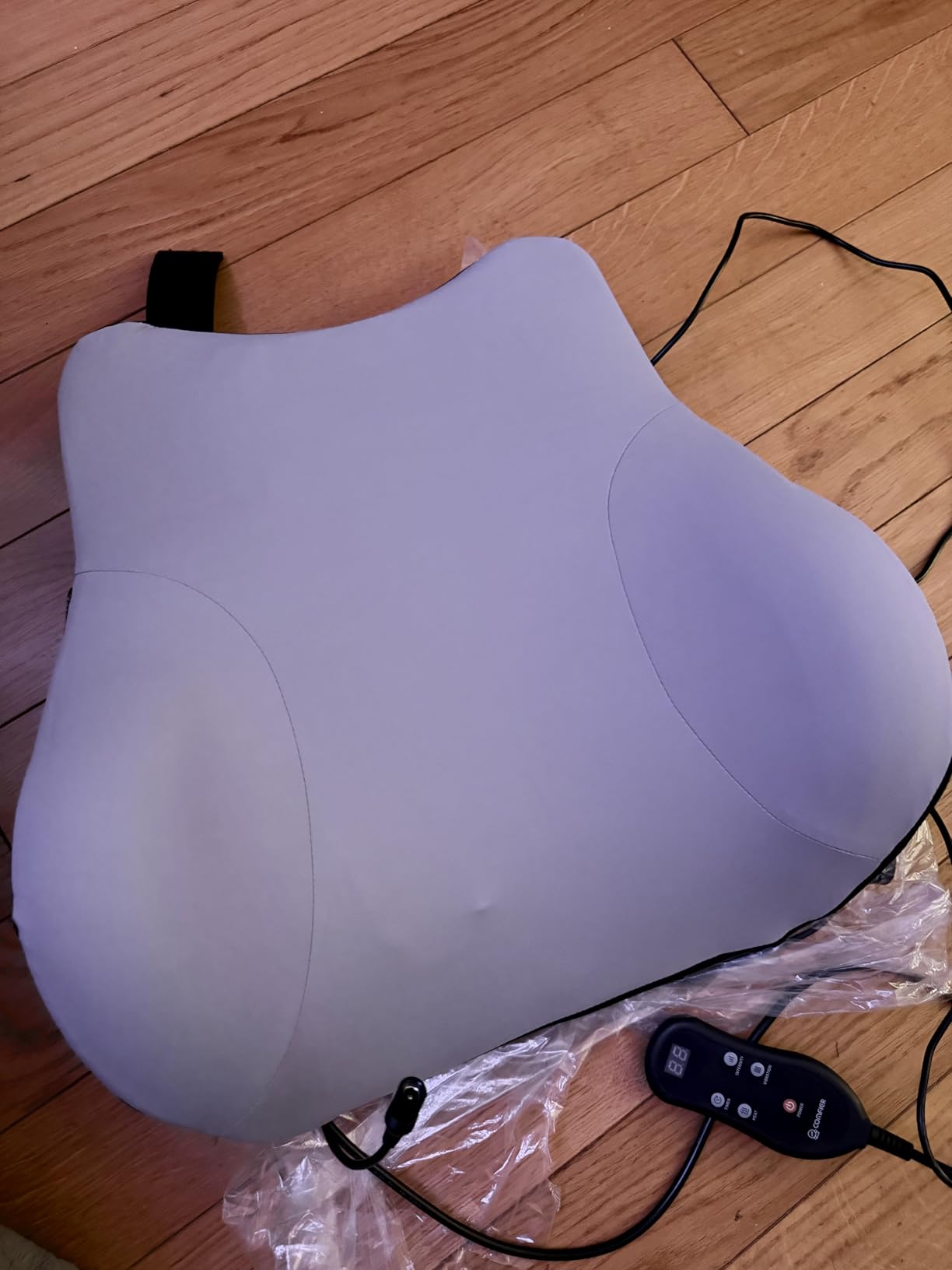 COMFIER Lumbar Support Pillow for Office Chair, Heated Back Support Pillow with 3 Vibration Modes & 3 Intensities, Ergonomic Back Support Cushion for Car,Recliner,Gaming Chair customer photo 1