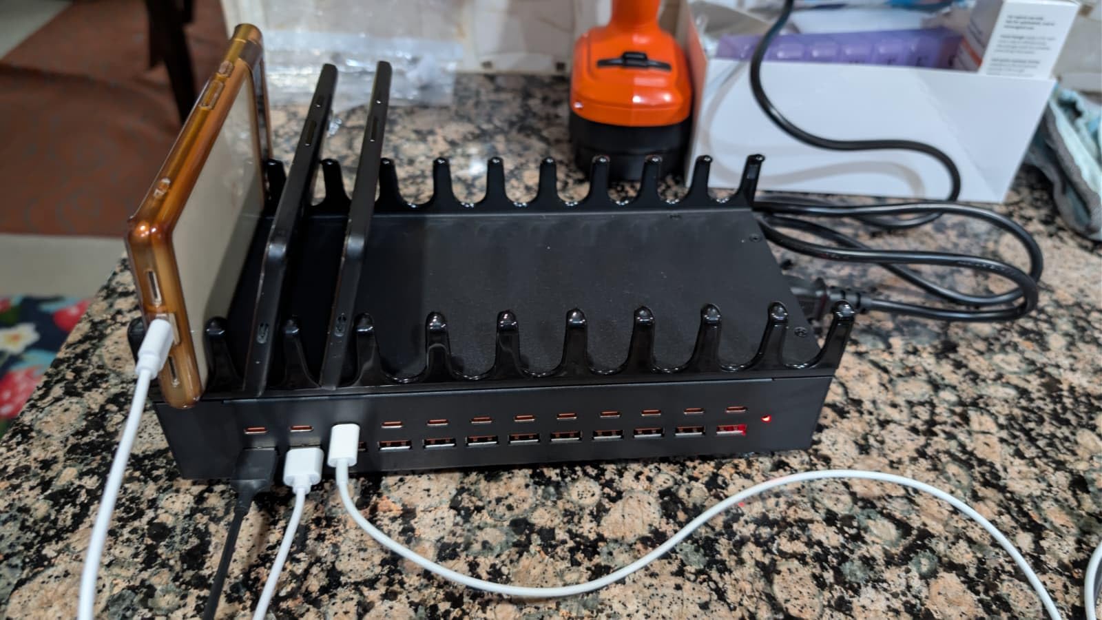 24 Ports 300W Charging Station for Multiple Devices with 10 Cables | USB C Fast Charging Station - Kindle, Phone, Tablet Multi Port Charger Stand for Home, Office, School customer photo 1