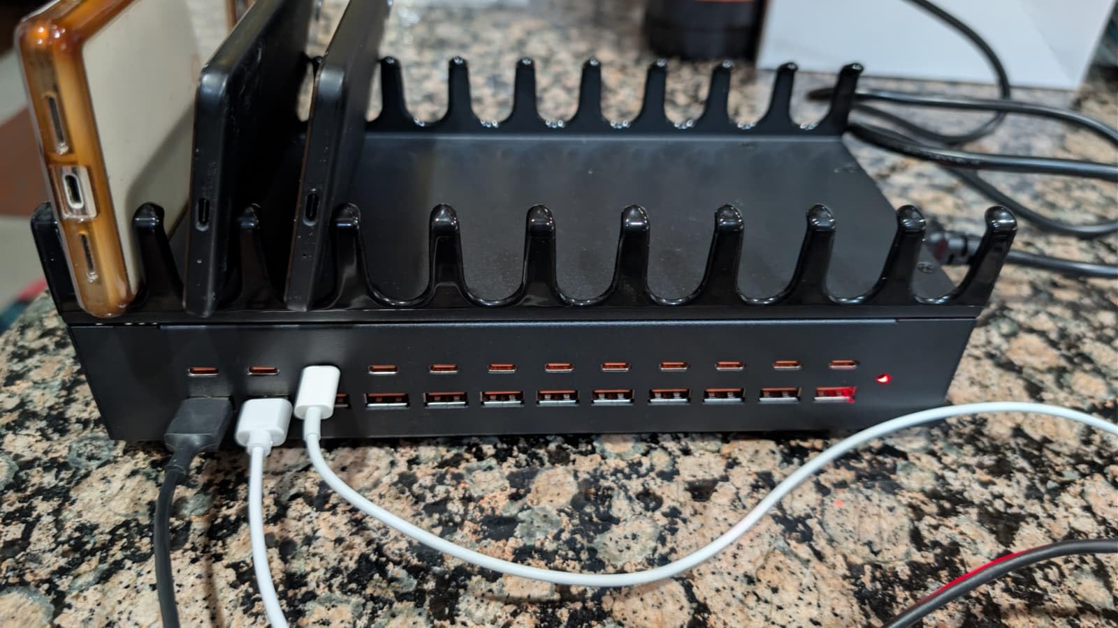 24 Ports 300W Charging Station for Multiple Devices with 10 Cables | USB C Fast Charging Station - Kindle, Phone, Tablet Multi Port Charger Stand for Home, Office, School customer photo 2