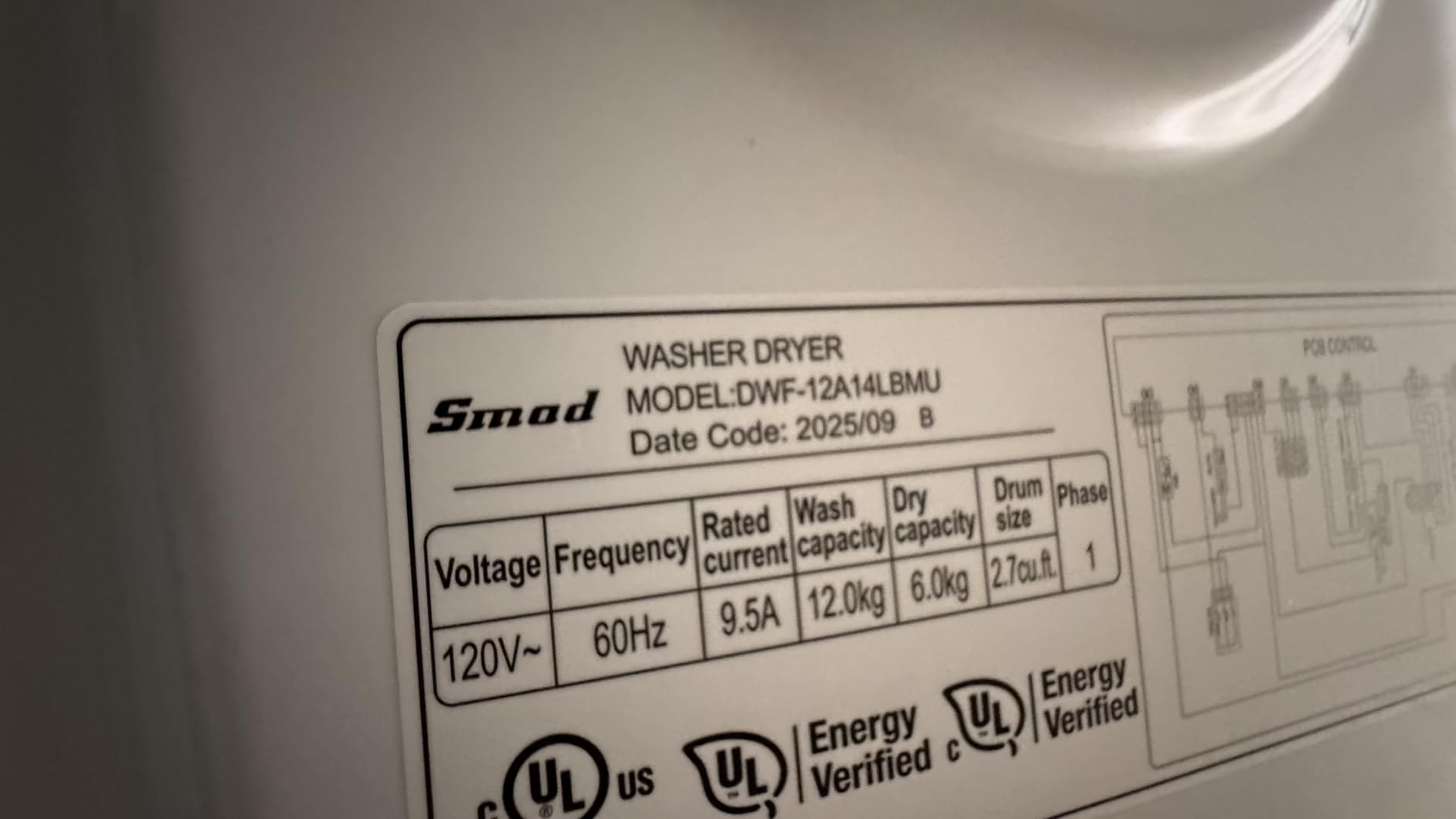 Washer and Dryer Combo, 120V All In One Ventless Compact 2.7 Cu.ft 24 Inch Large Capacity customer photo 1
