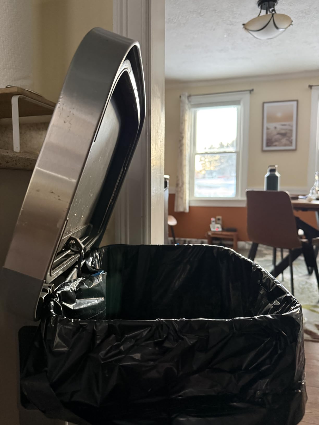 Glad All Brushed Stainless Steel Trash Can, Clorox Odor Protection, 20 Gal | Large Metal Kitchen Garbage Bin with Soft Close Lid, Garbage Bag Rings, Step On Foot Pedal and Waste Bag Roll customer photo 2