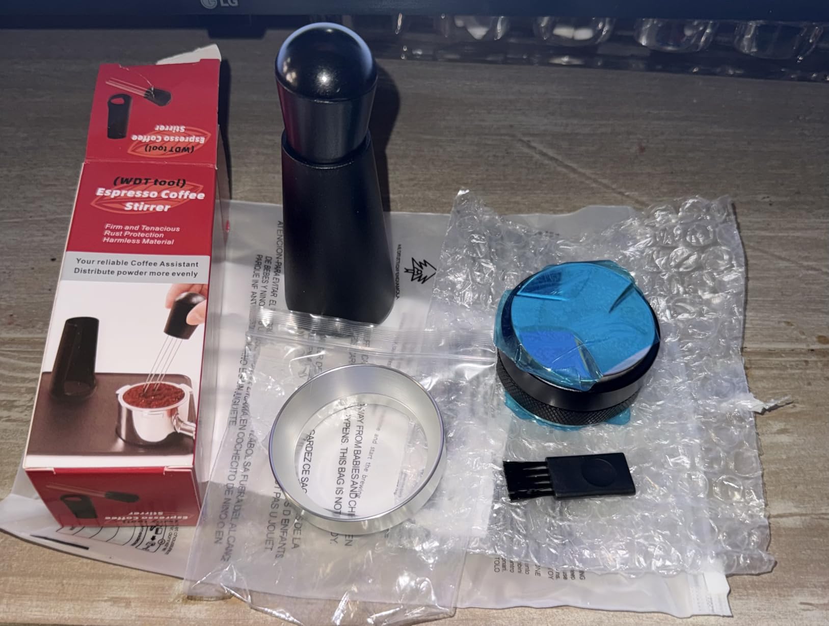 Reoszeank 51mm Espresso Accessories Kit, Distributor, Tamper, WDT, Funnel | Coffee Leveler, Espresso Distribution Tool, Dosing Funnel Set, fits Delonghi, CASABREWS and atatix 51 mm Espresso Machines customer photo 2