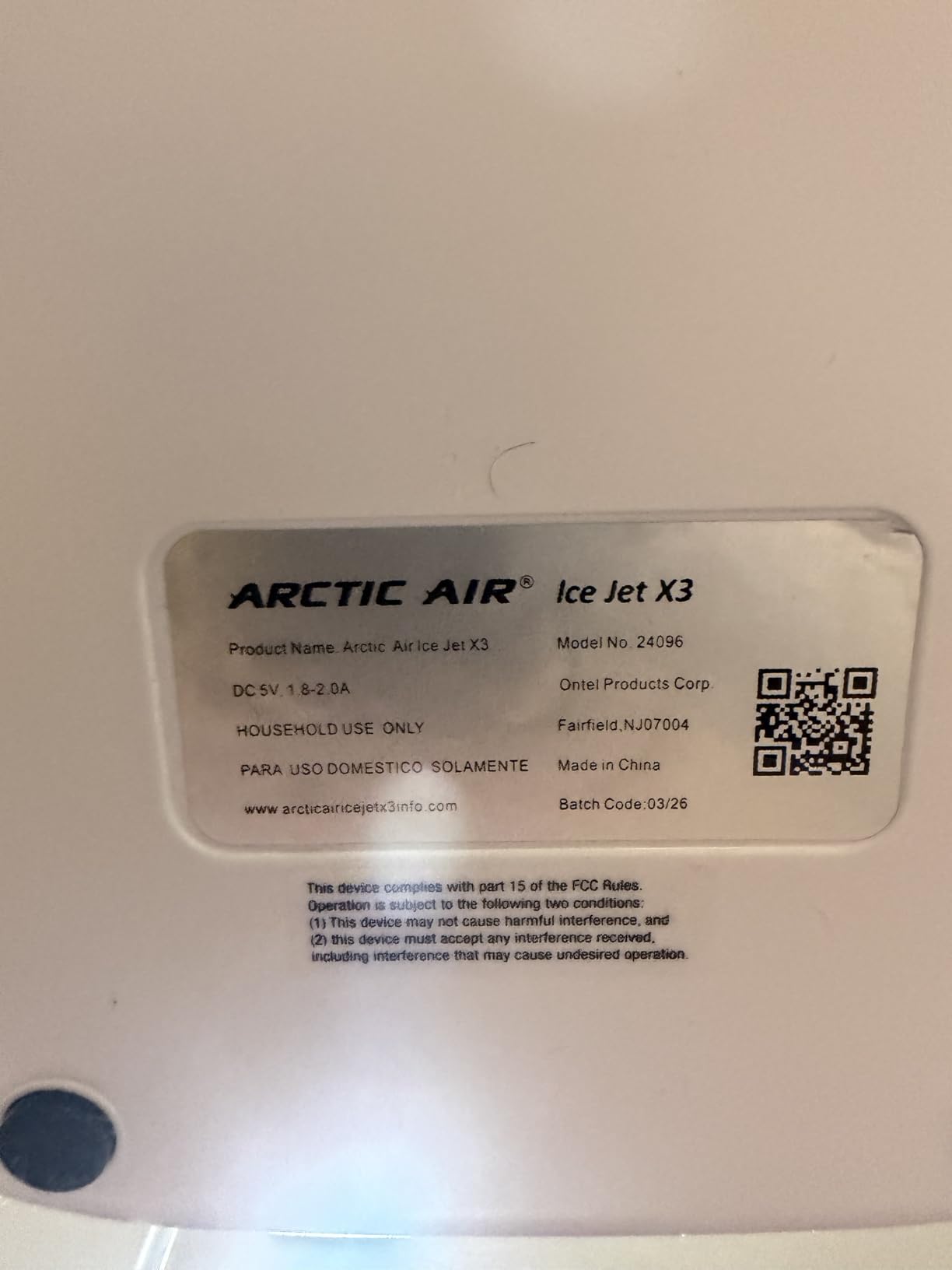 Arctic Air Ice Jet X3 Portable Air Cooler,Dual Mist Modes, Up to 8-Hour Cooling Time, 3-Speed Portable Cooler with Adjustable Airflow, USB C, LED Mood Light, Lightweight, Great for Home & Travel customer photo 2