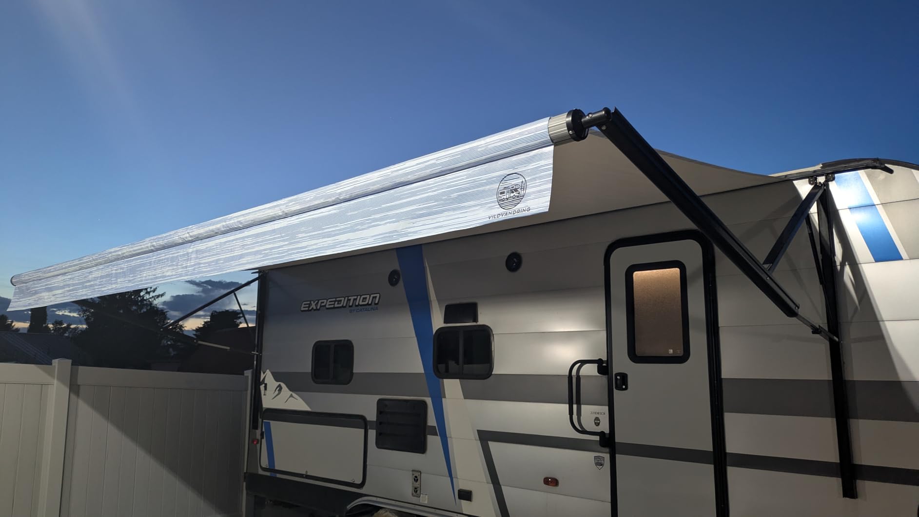 RV Awning Fabric Replacement 8ft - 19.5oz Heavy-Duty Heat-Sealed Vinyl, UV-Resistant, Weatherproof, Sunproof, Fits Electric & Manual RV Awnings, Perfect for RVs, Campers & Trailers customer photo 2