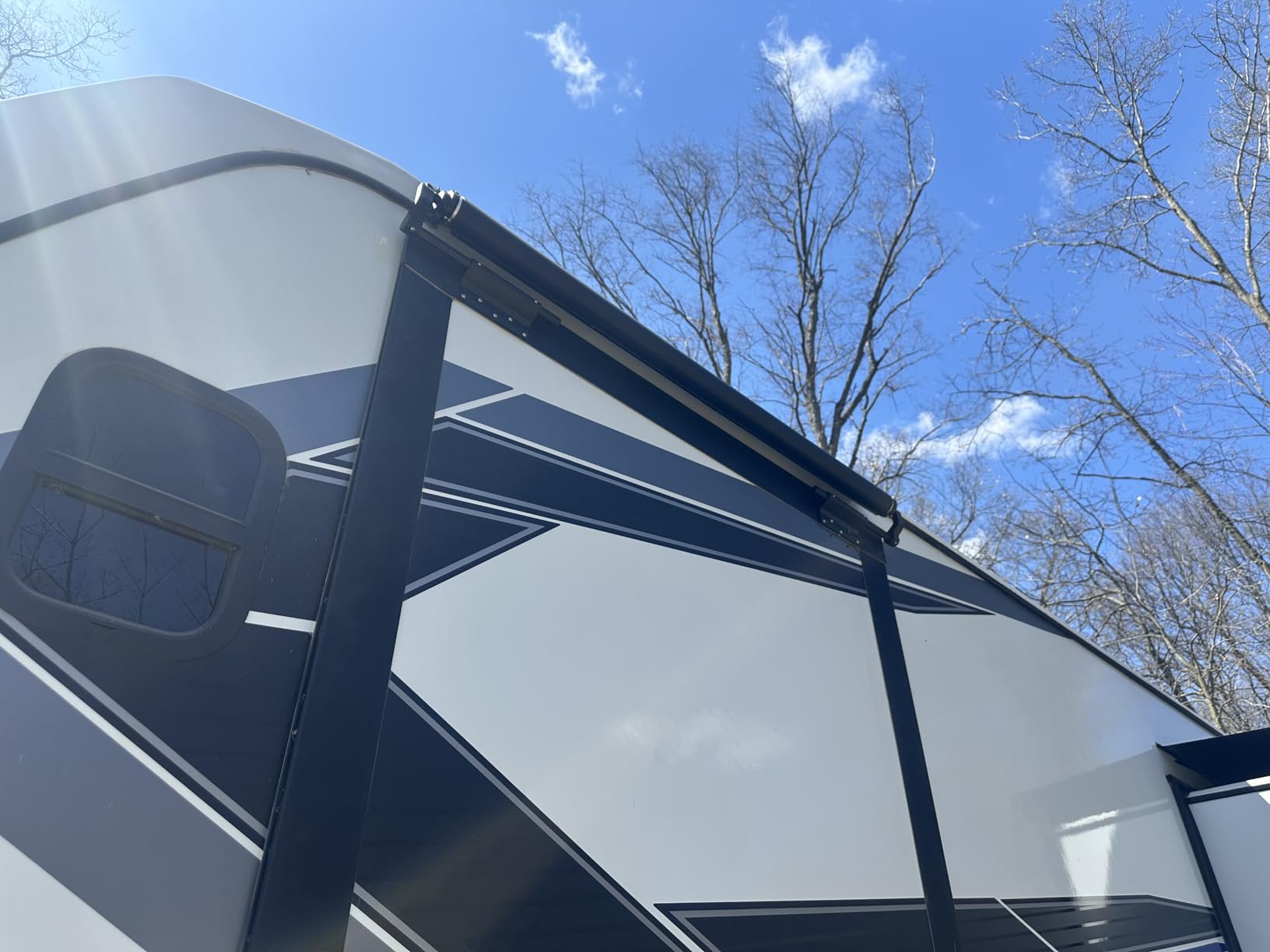 Suncode RV Slide Topper Awning Complete Kit Universal Fit for RV Slide-Out, Slide Out Protection for RVs, Campers & Travel Trailers - Black, 13'1