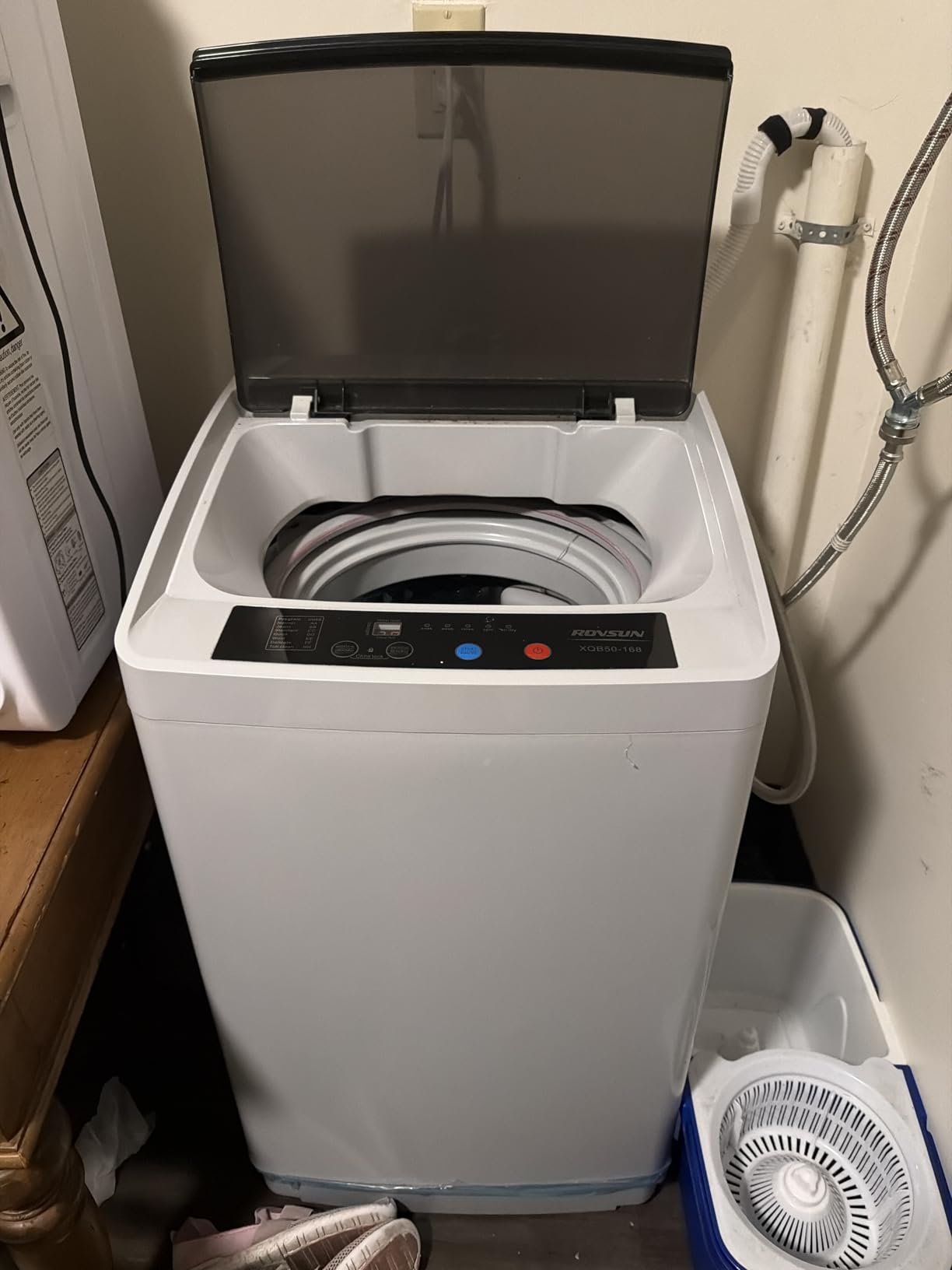 ROVSUN 17.8LBS Full Automatic Washing Machine and 1.5CuFt Portable Clothes Dryer Set, Compact Laundry Washer and Dryer Combo Set with Stainless Steel Inner Tub, for Apartment, Dorms, Home customer photo 2