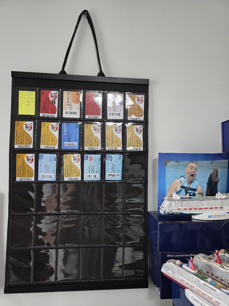 36 Cards Display Case - 35PT Graded Sports Card Frame - with PVC Protection & Clear View for Baseball Football Basketball Trading Card Wall Display, Black customer photo 1
