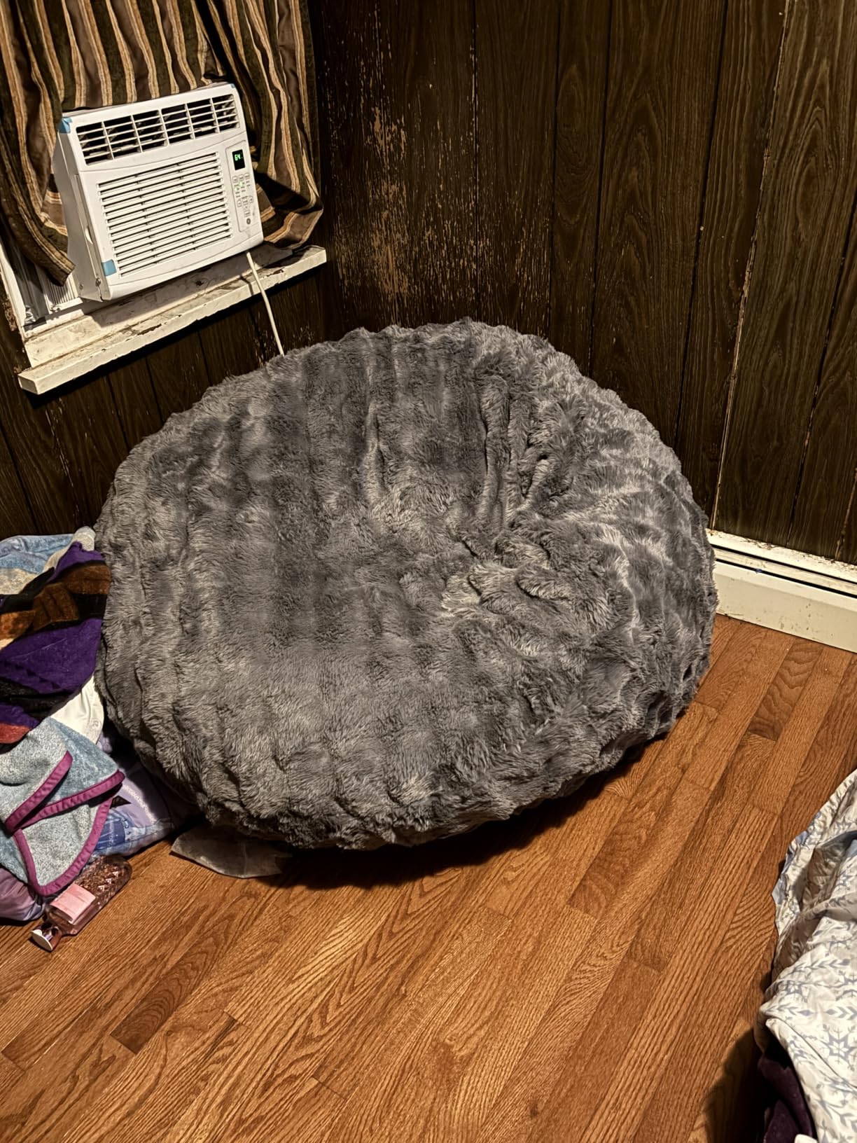 Hobestluk Adults Bean Bag Chair 5FT Big BeanBag Chair Giant Large Oversized | Memory Foam,Washable Cover,Unique Fluffy Bubble,Comfy BeanBag with Filling Lounging Gaming Bedroom LivingRoom | Dark Grey 5FT customer photo 1